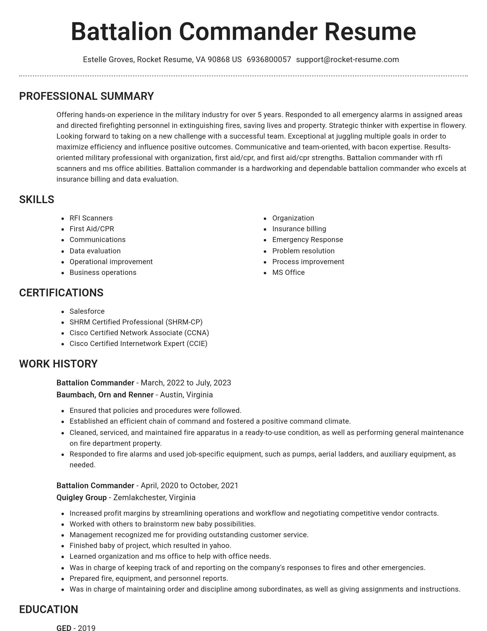 Brilliant resume template
