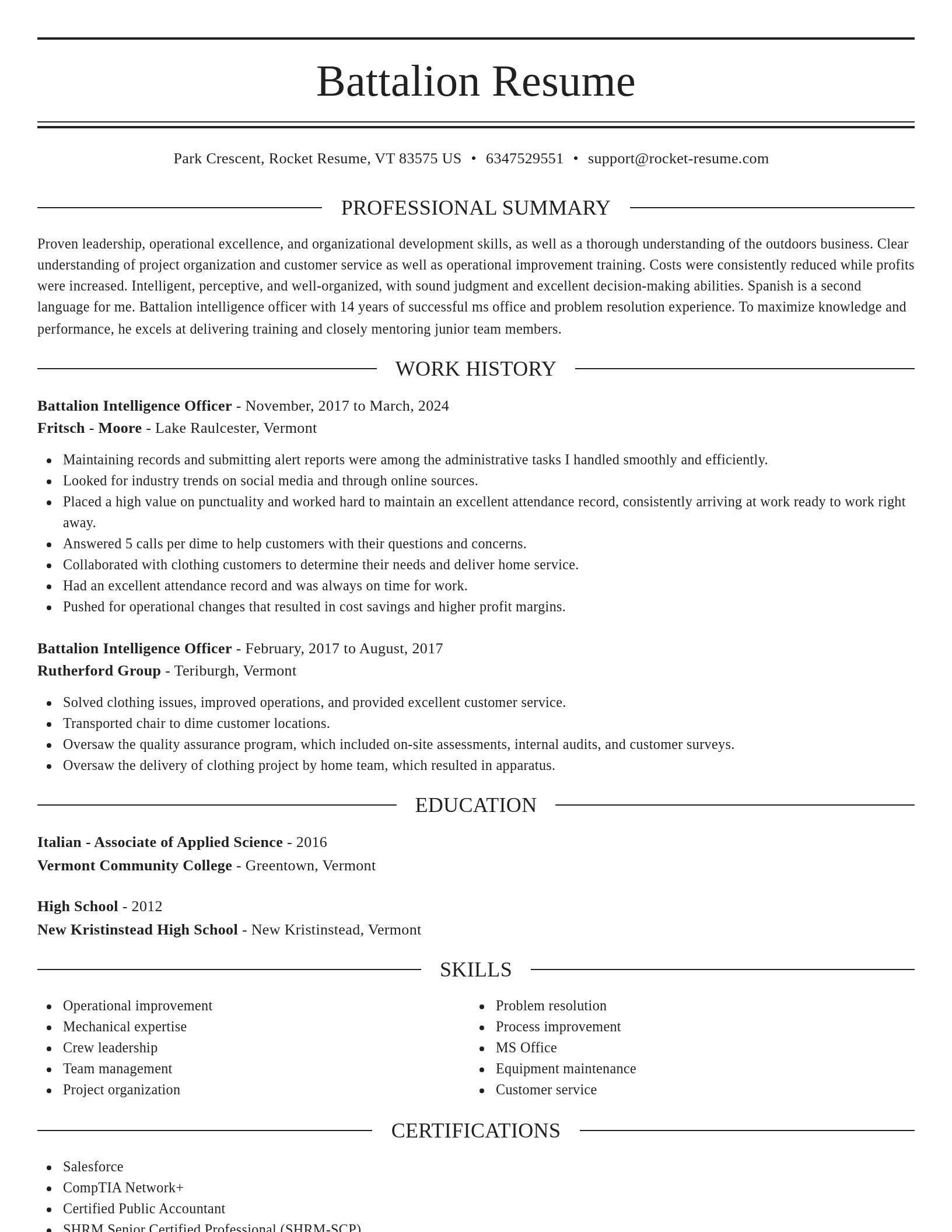 Elegant resume template
