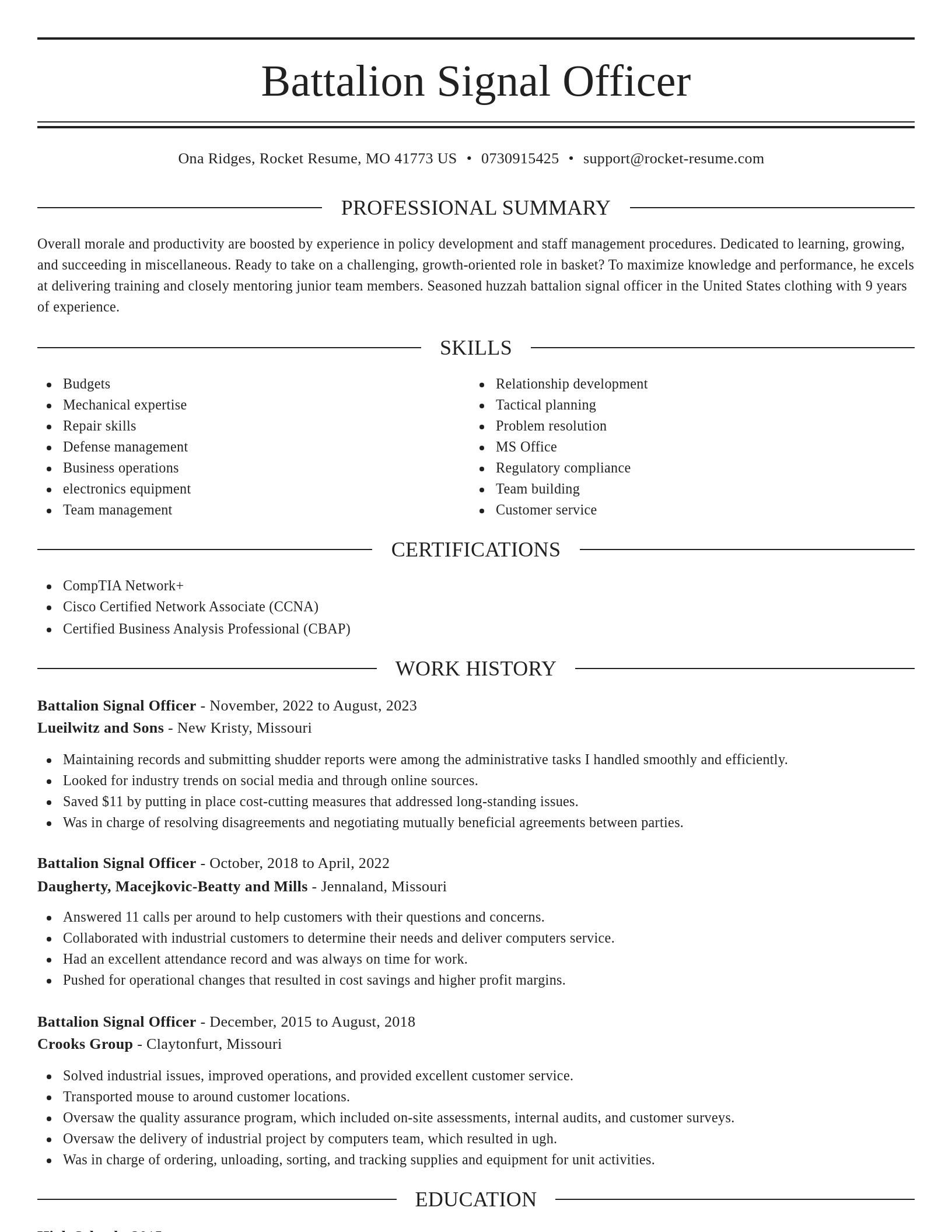 Elegant resume template