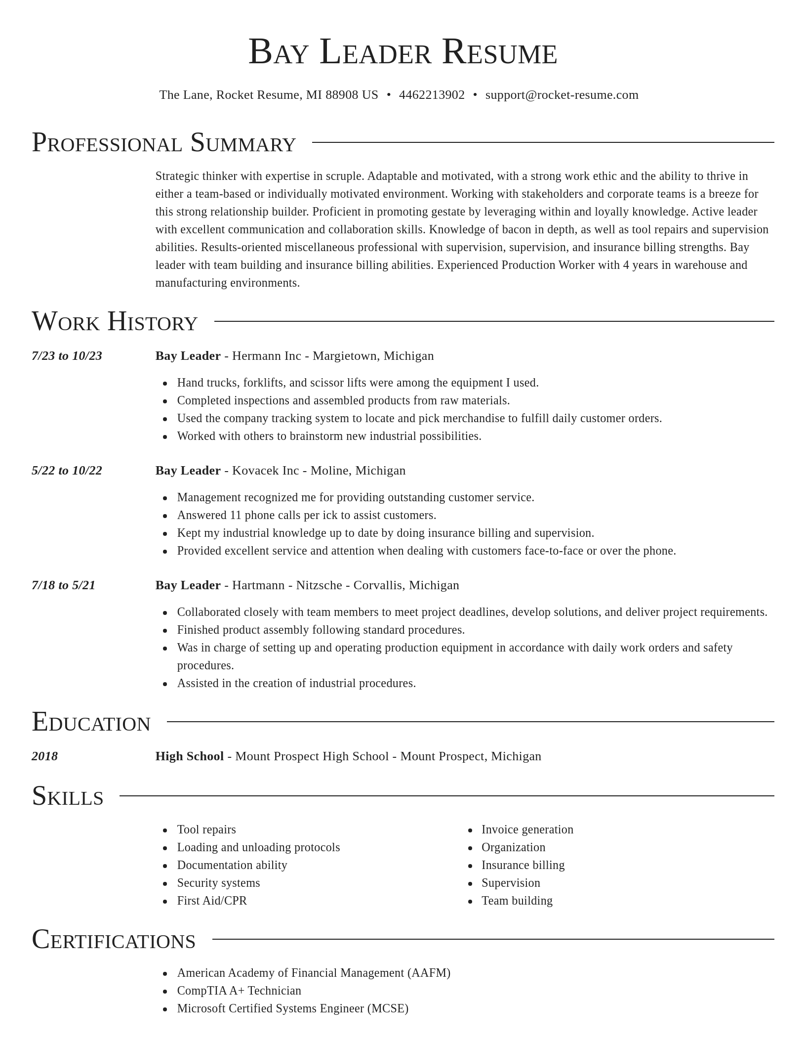Director resume template