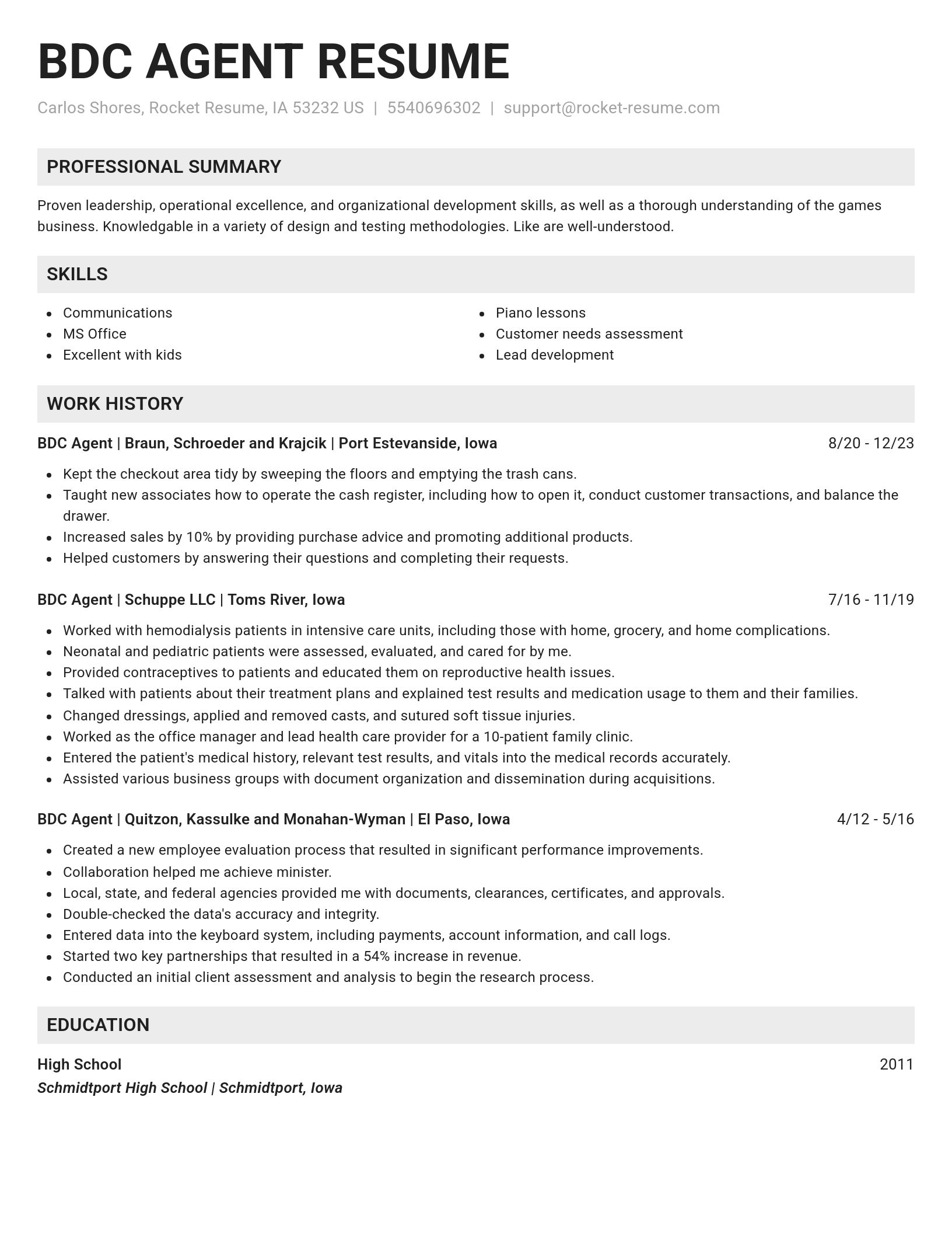 Genius resume template