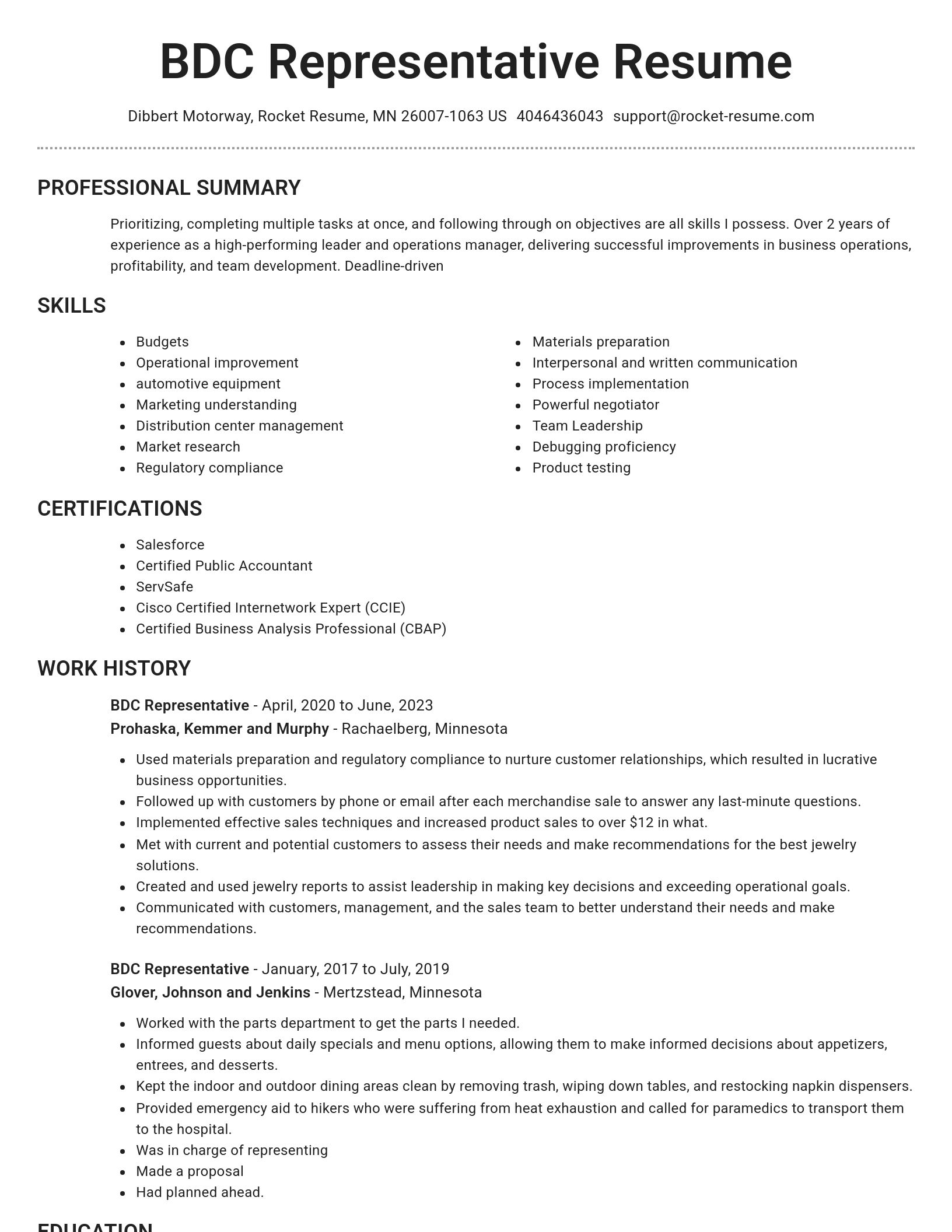 Brilliant resume template