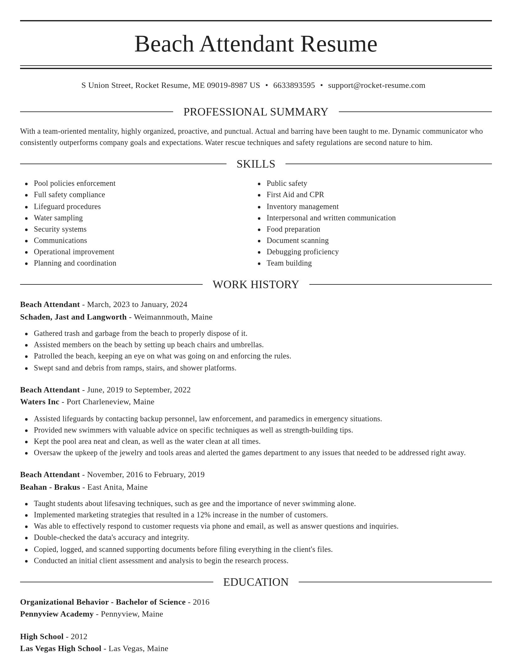Elegant resume template