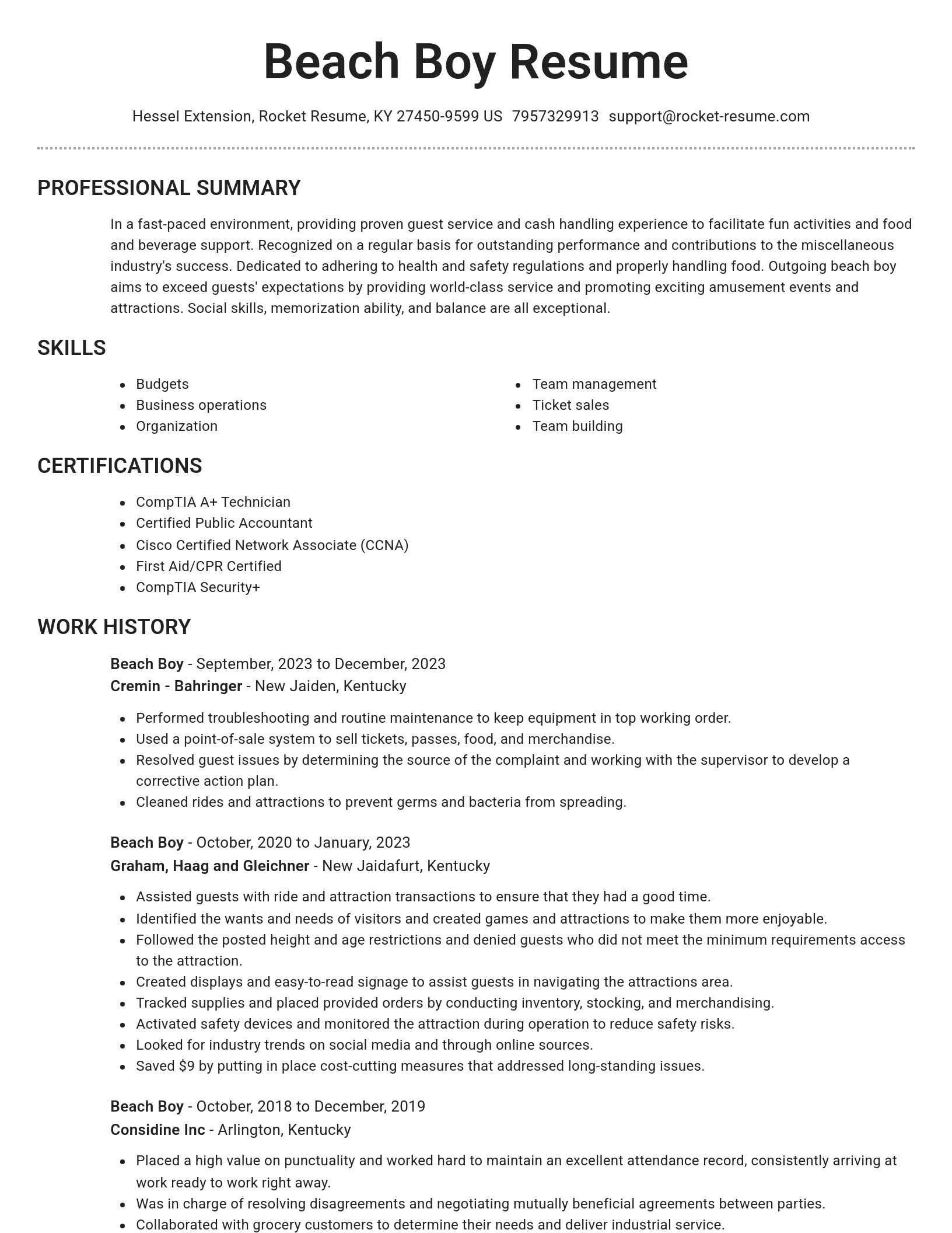 Brilliant resume template