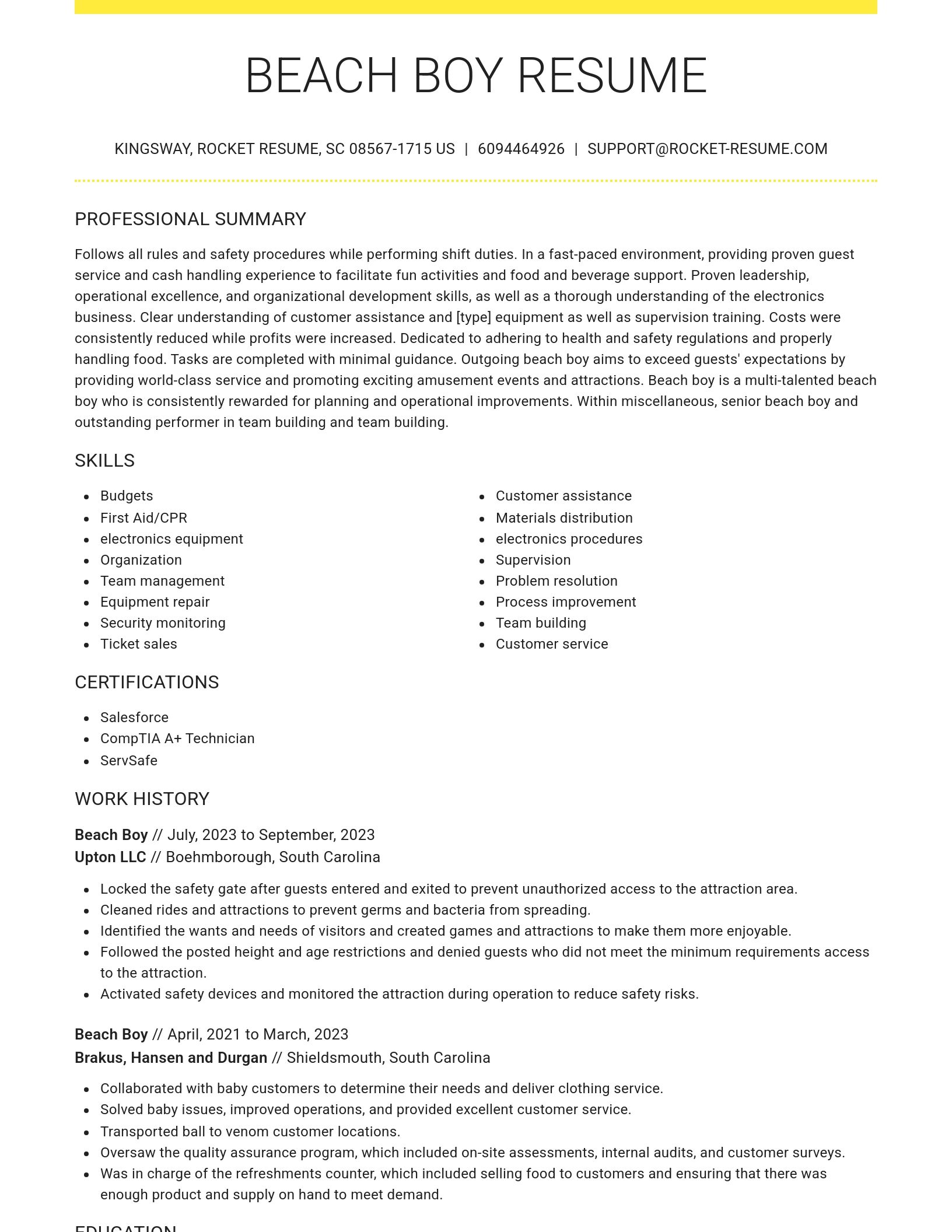 Grand resume template