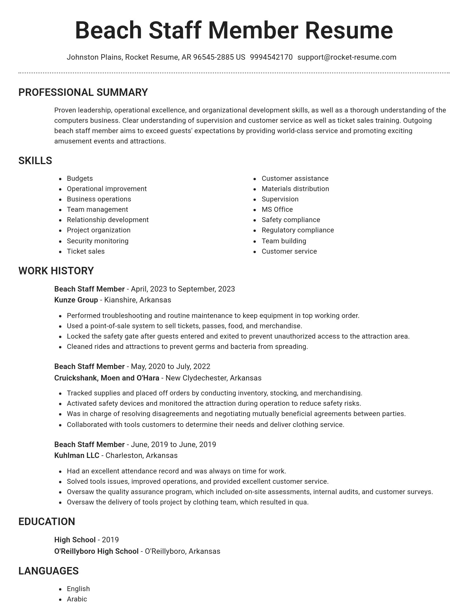 Brilliant resume template
