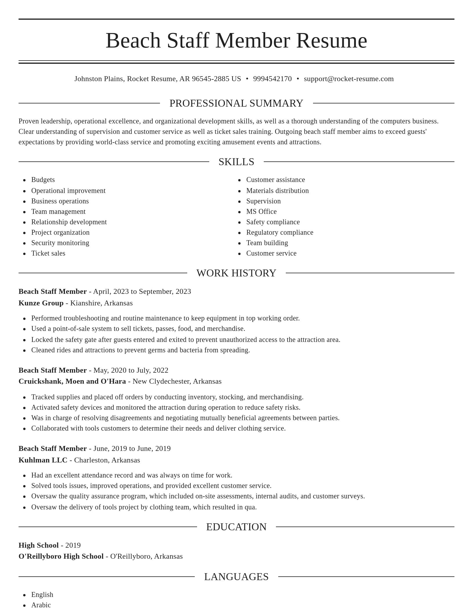 Elegant resume template