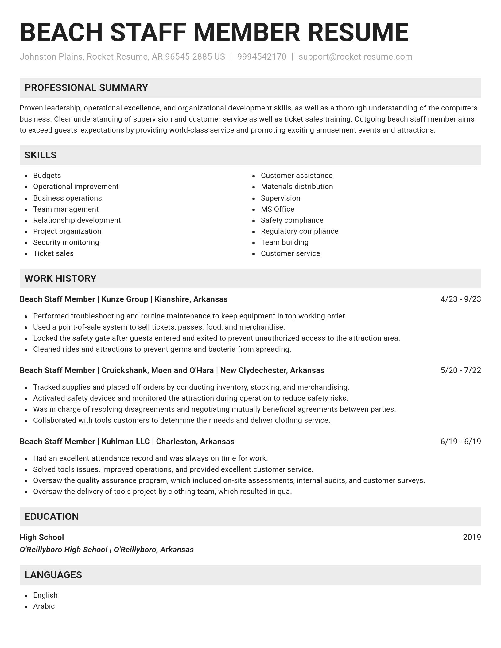Genius resume template