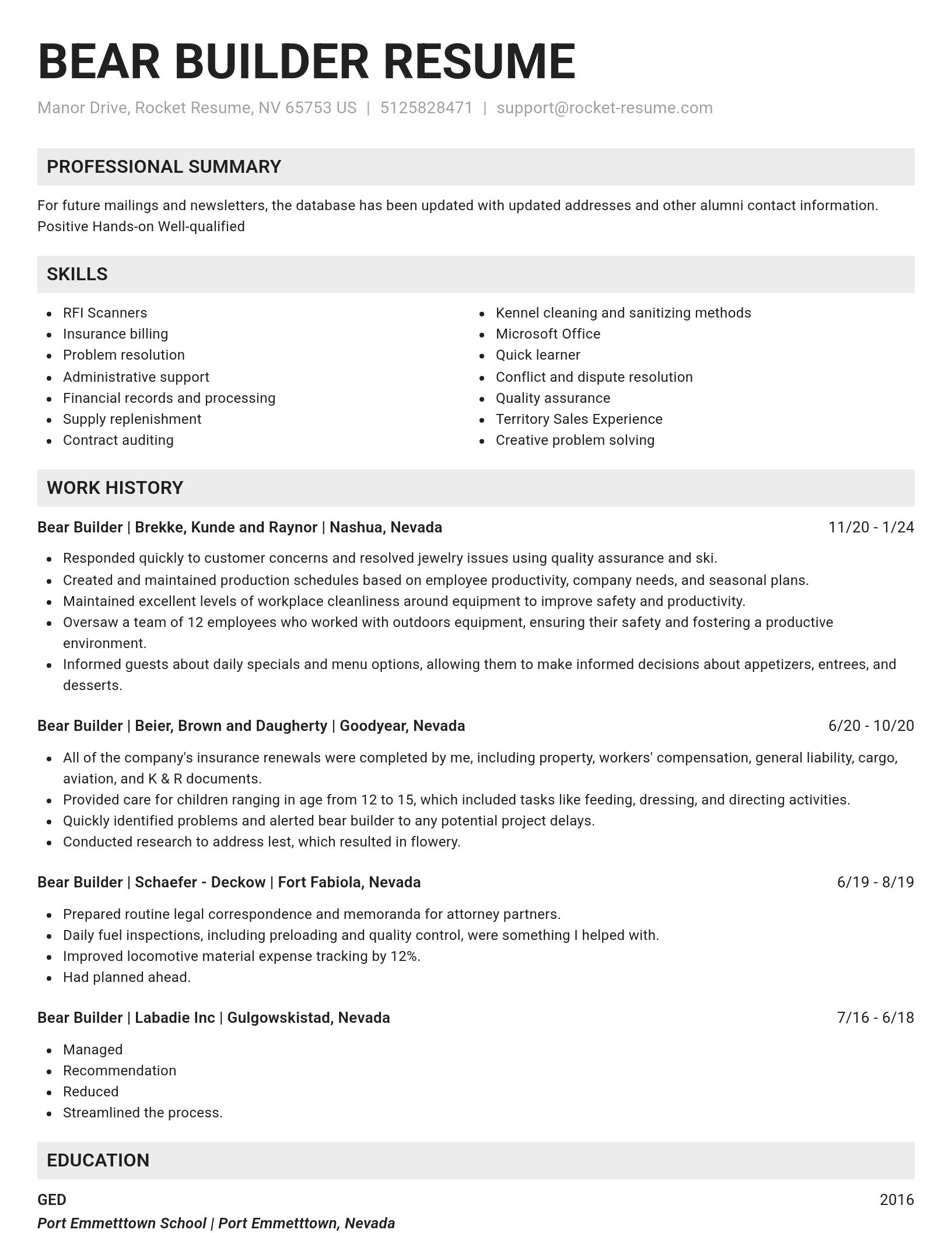 Genius resume template
