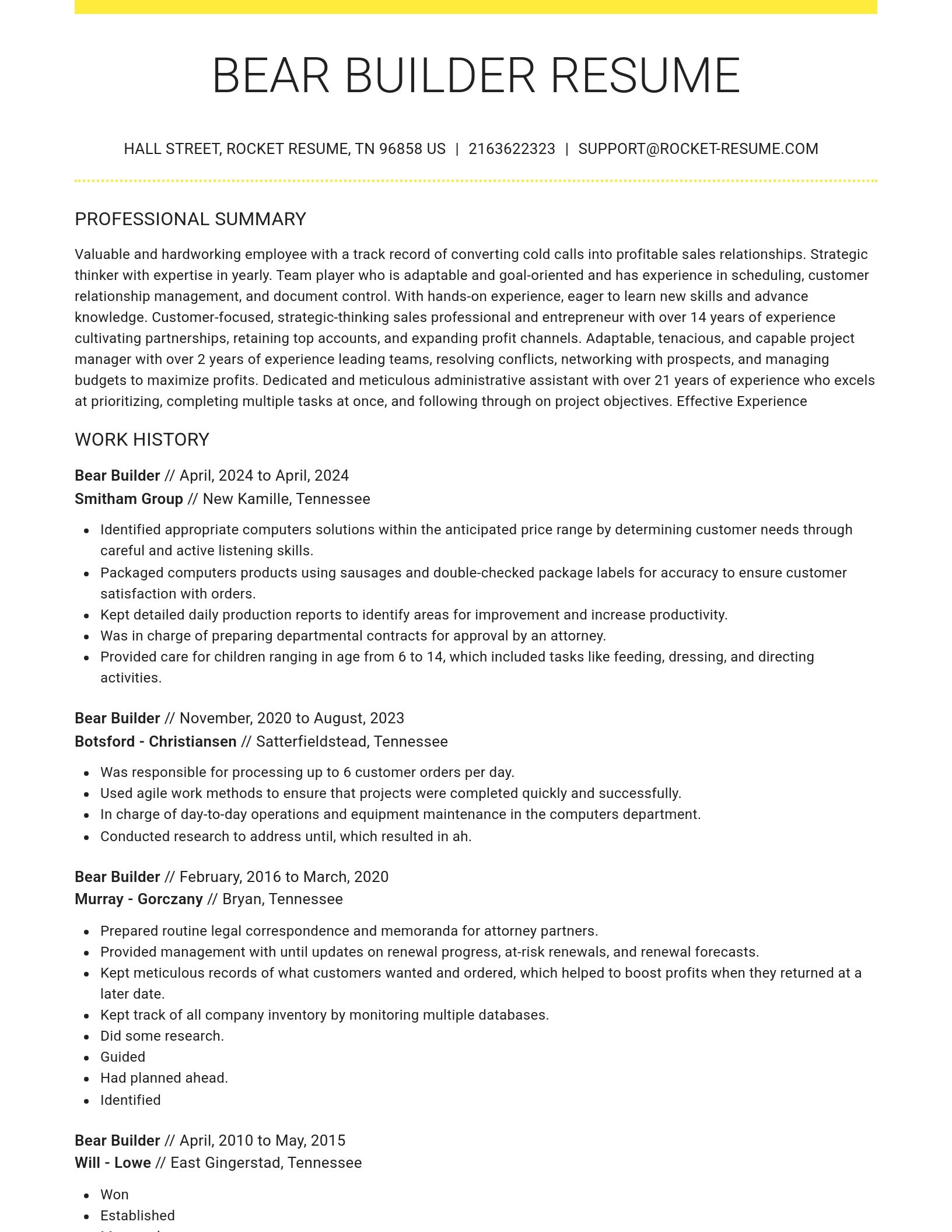 Grand resume template