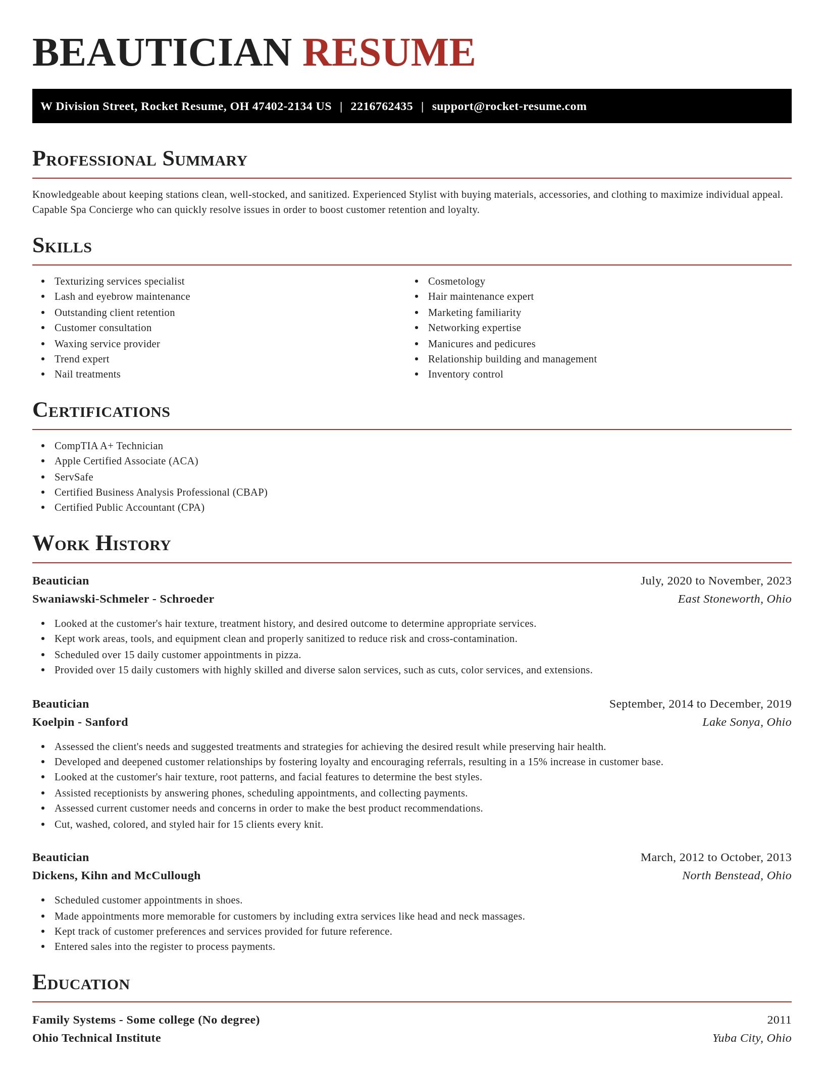 Exquisite resume template