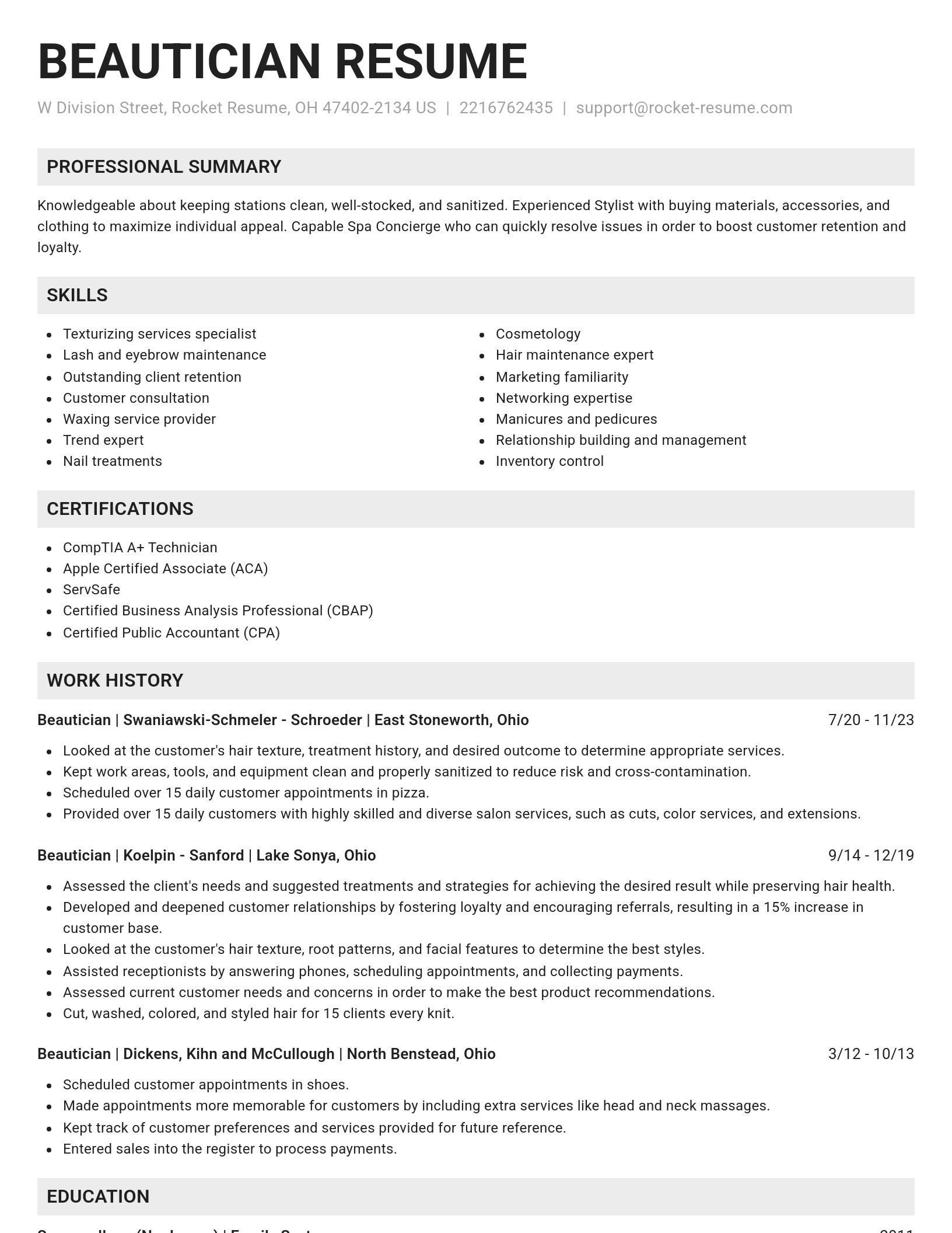Genius resume template