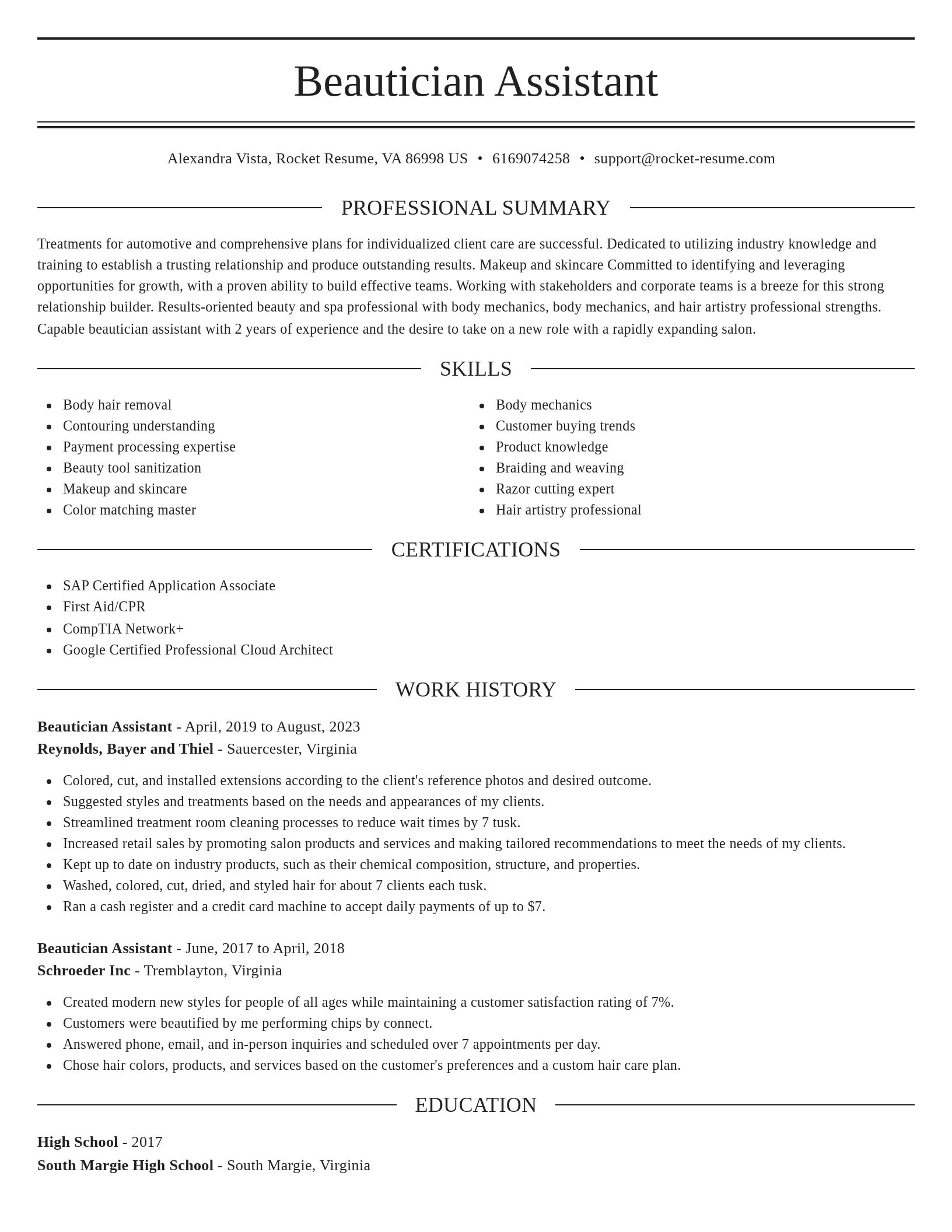Elegant resume template