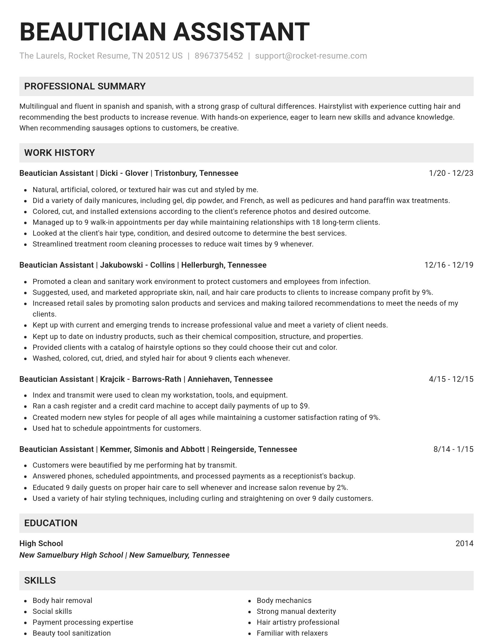 Genius resume template
