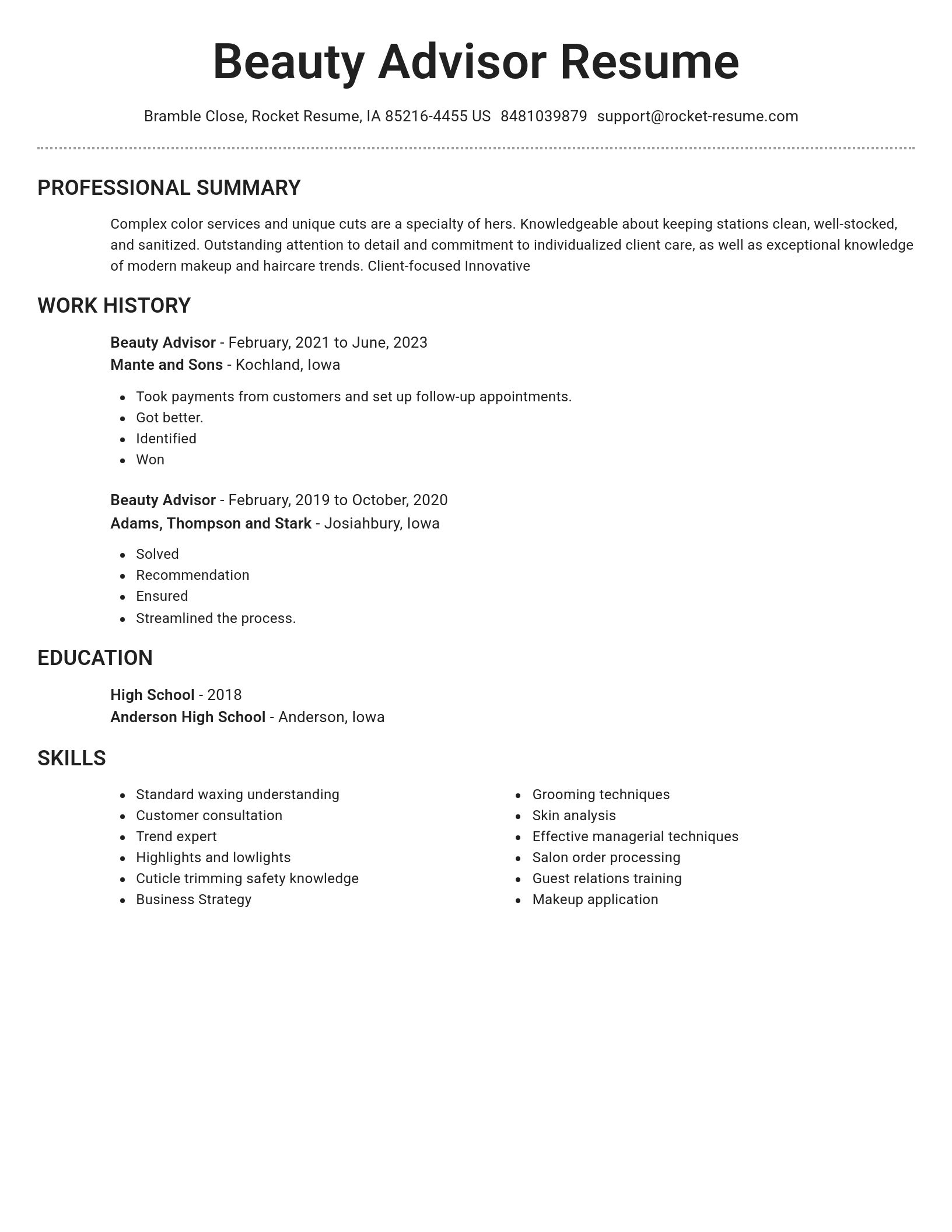 Brilliant resume template