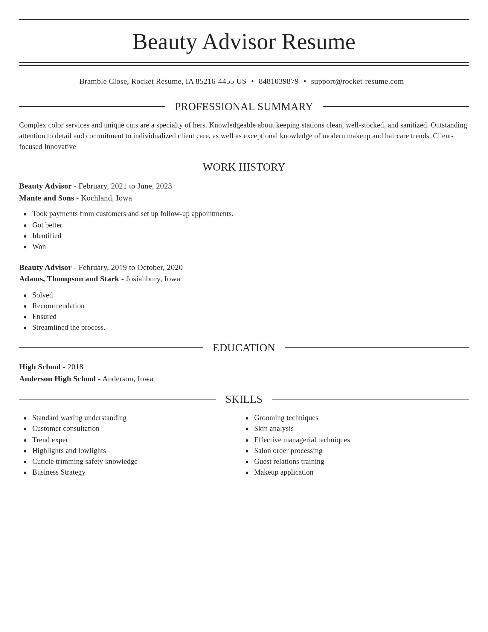 Elegant resume template