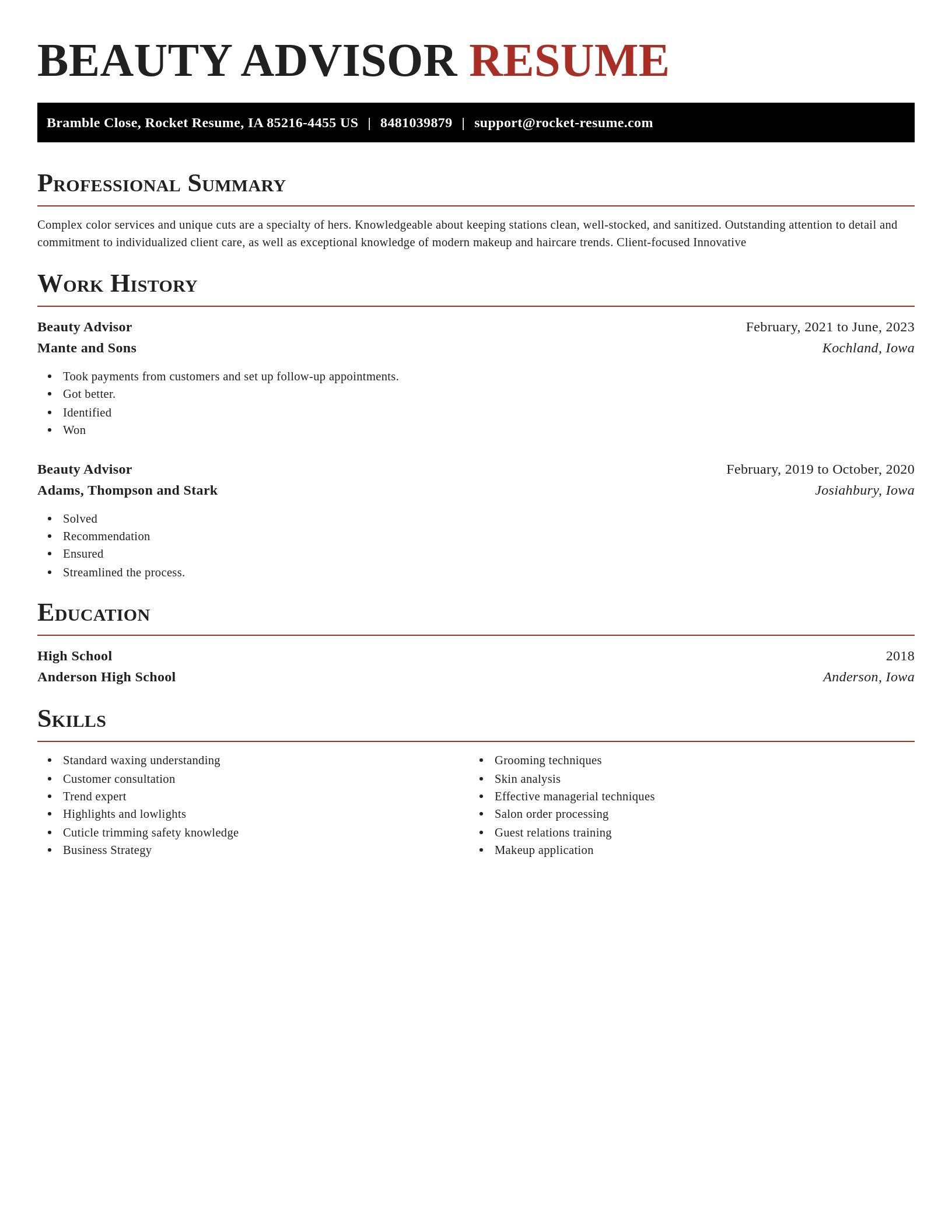 Exquisite resume template