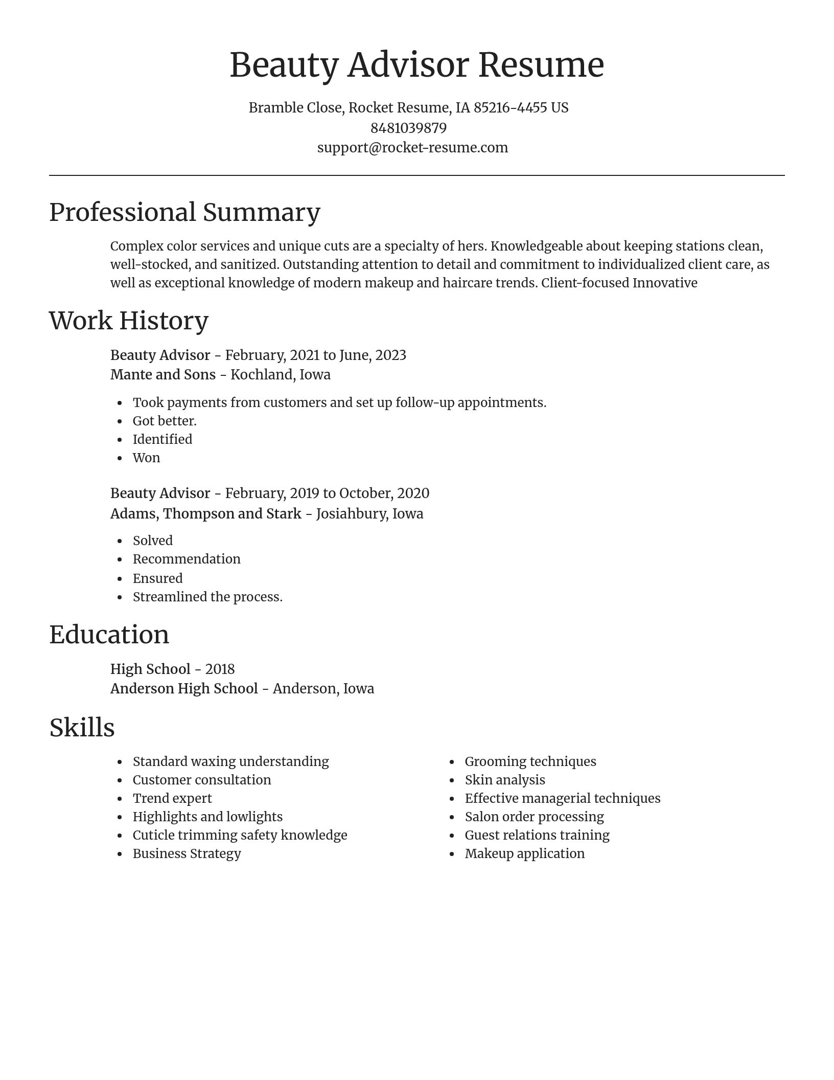 Focal Point resume template