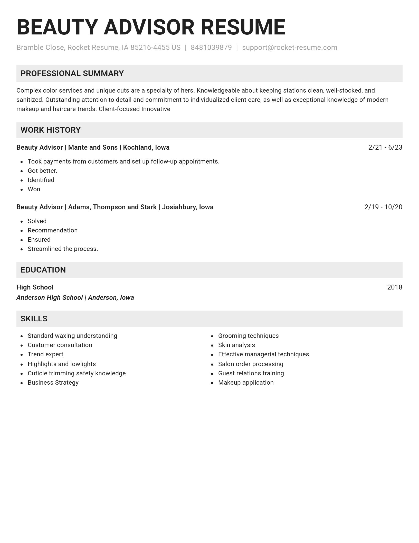 Genius resume template