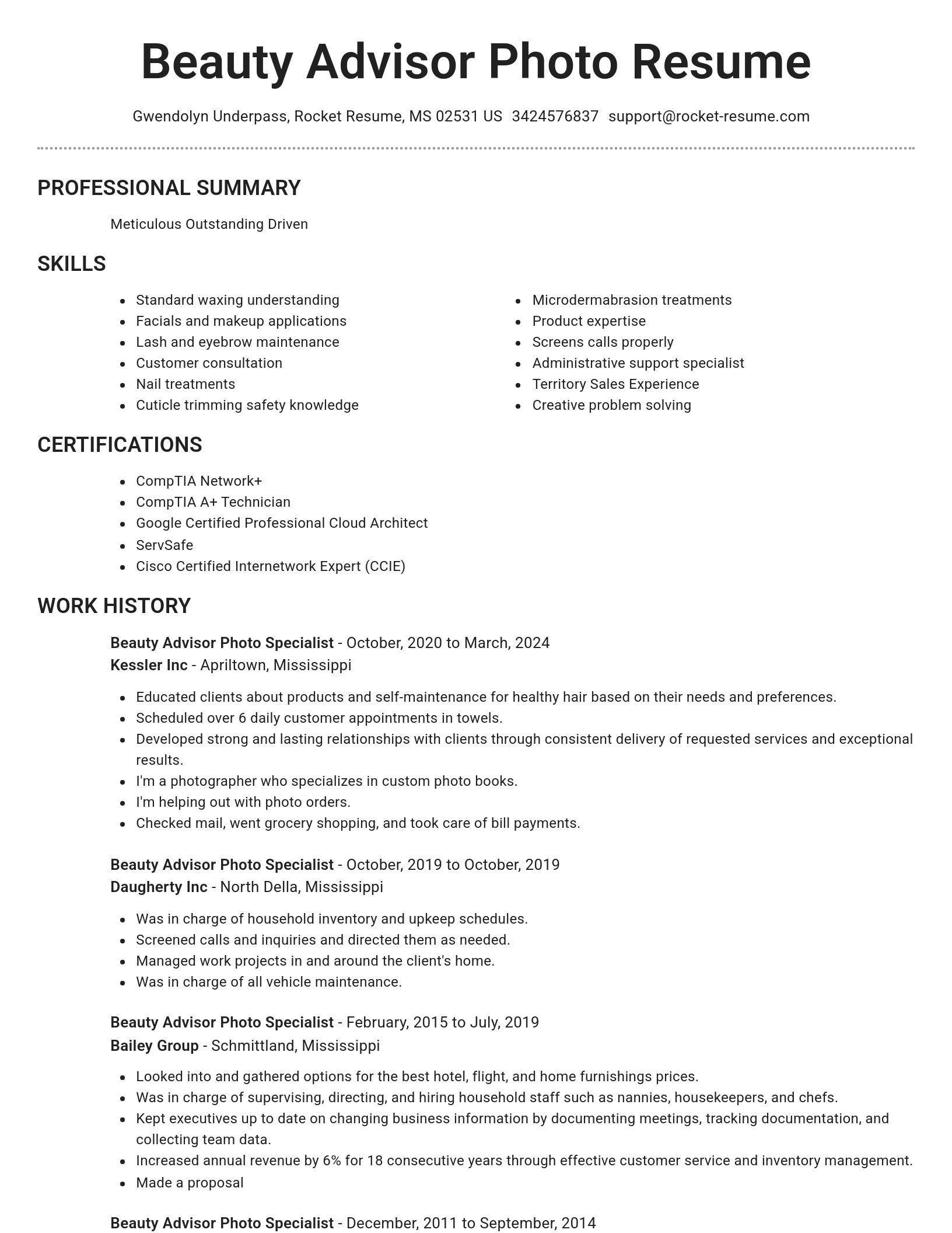 Brilliant resume template