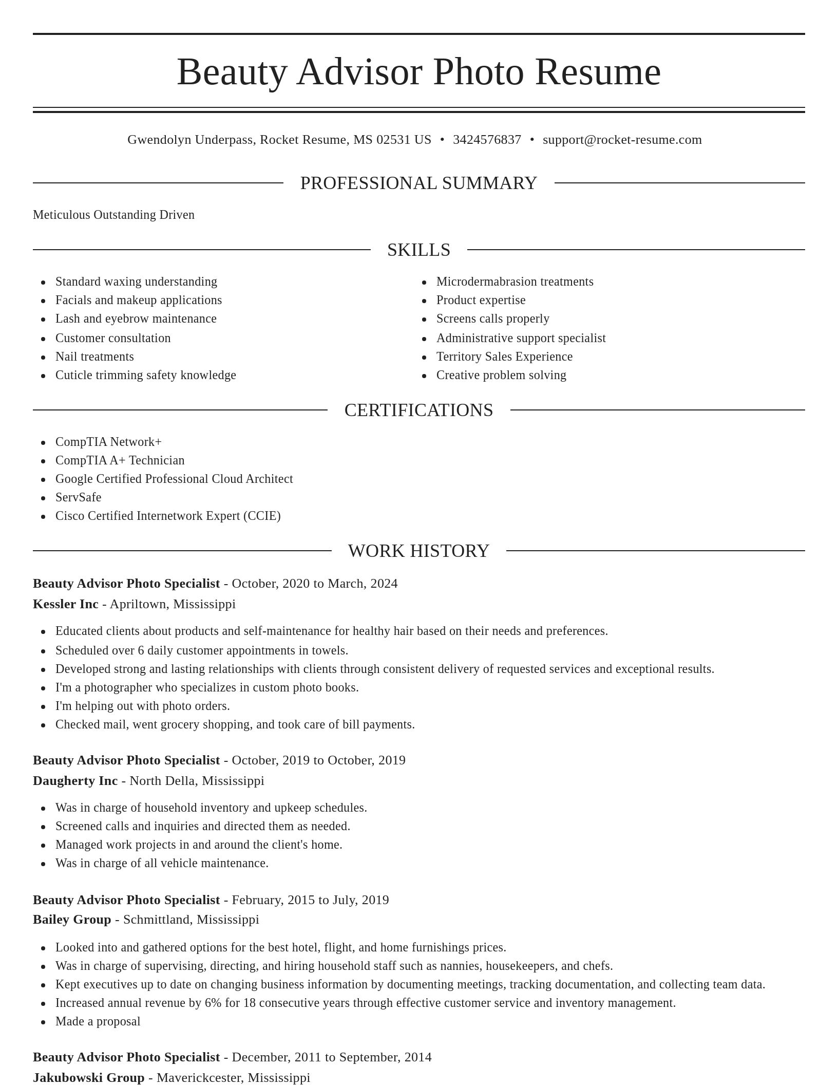 Elegant resume template