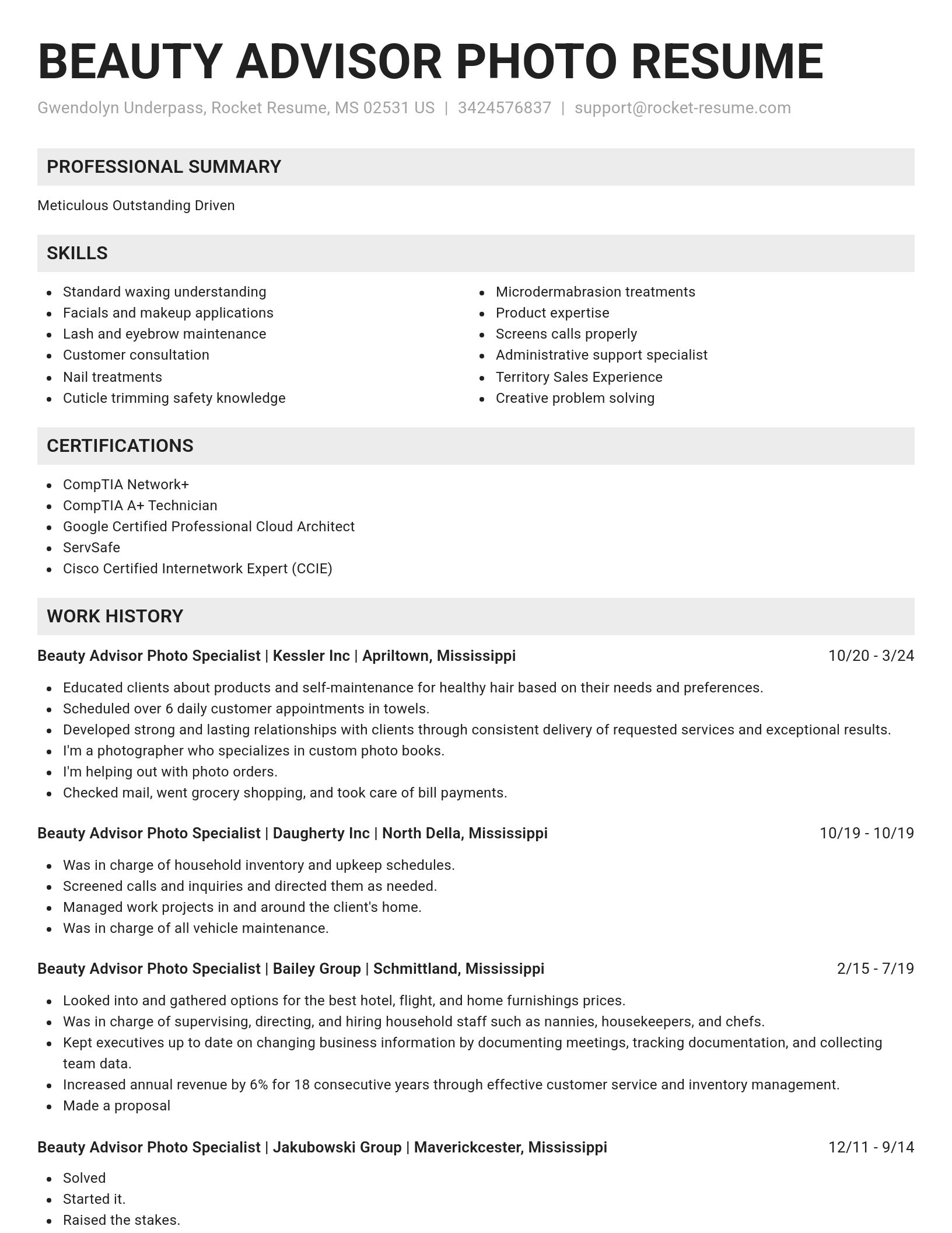 Genius resume template