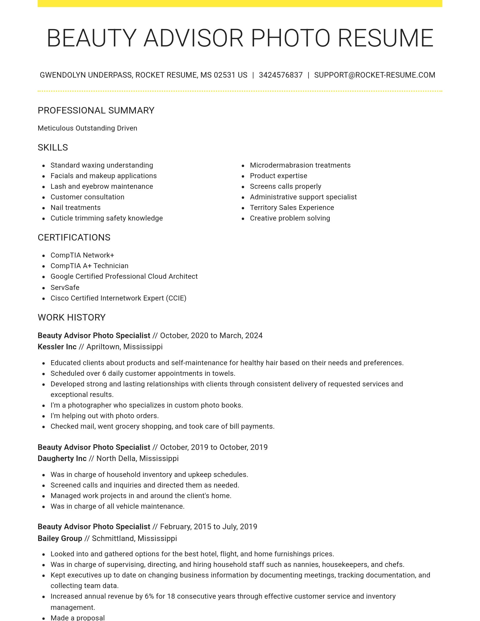 Grand resume template