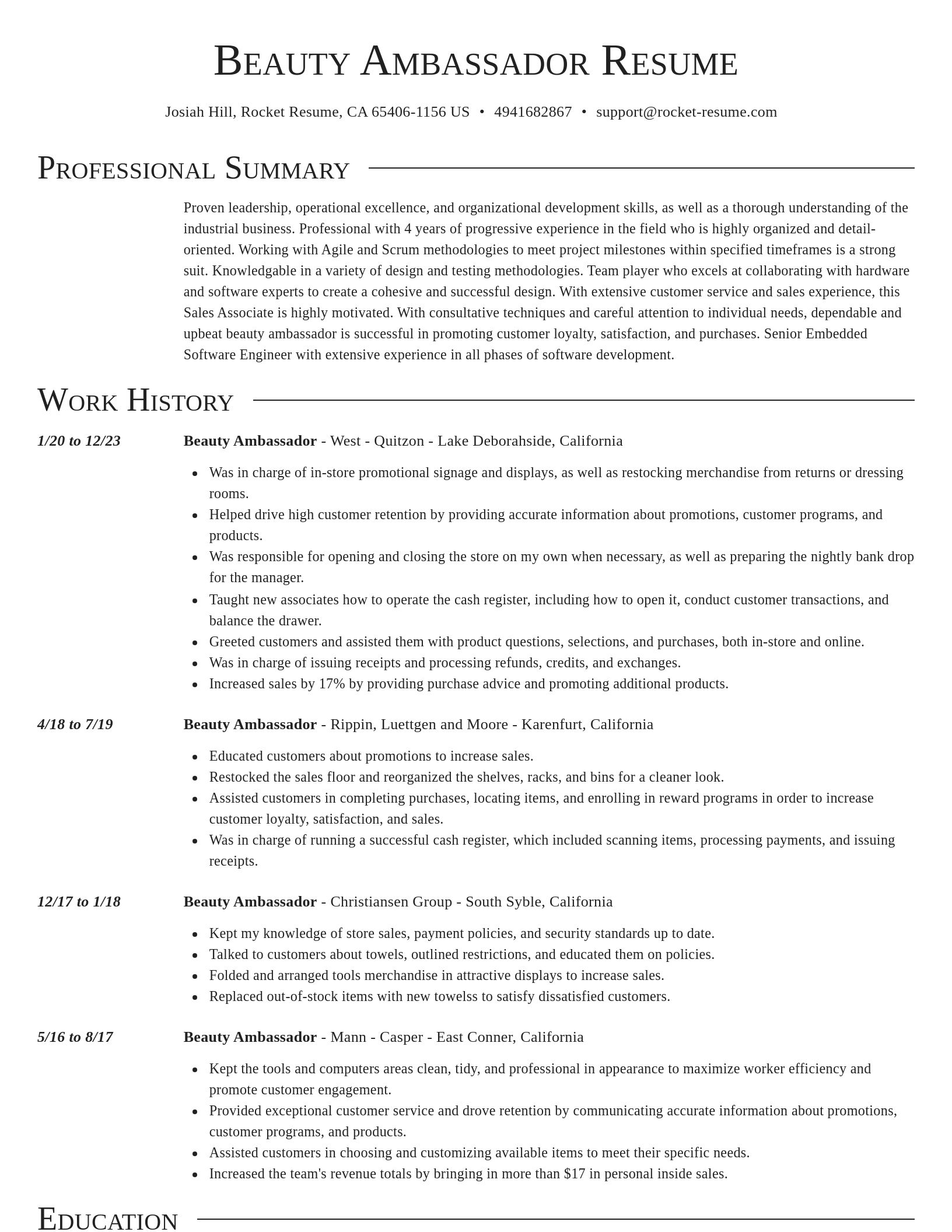 Director resume template