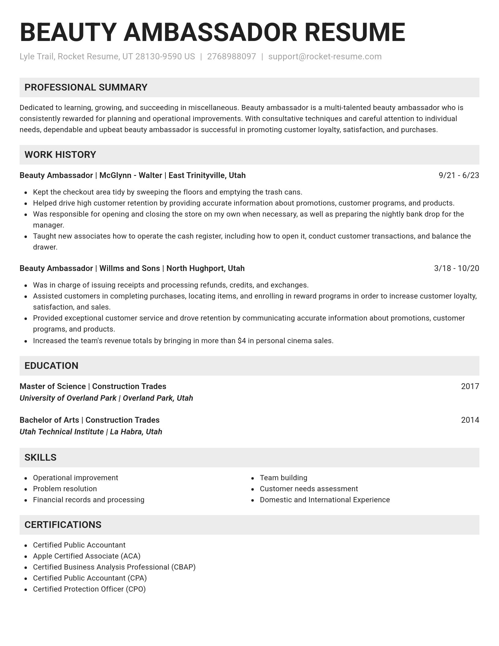 Genius resume template