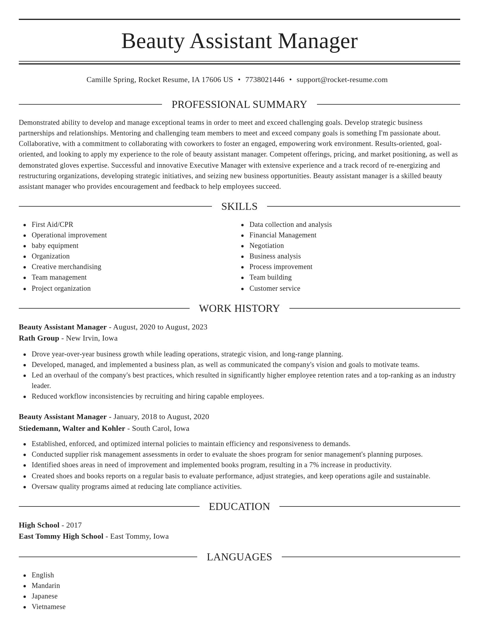 Elegant resume template