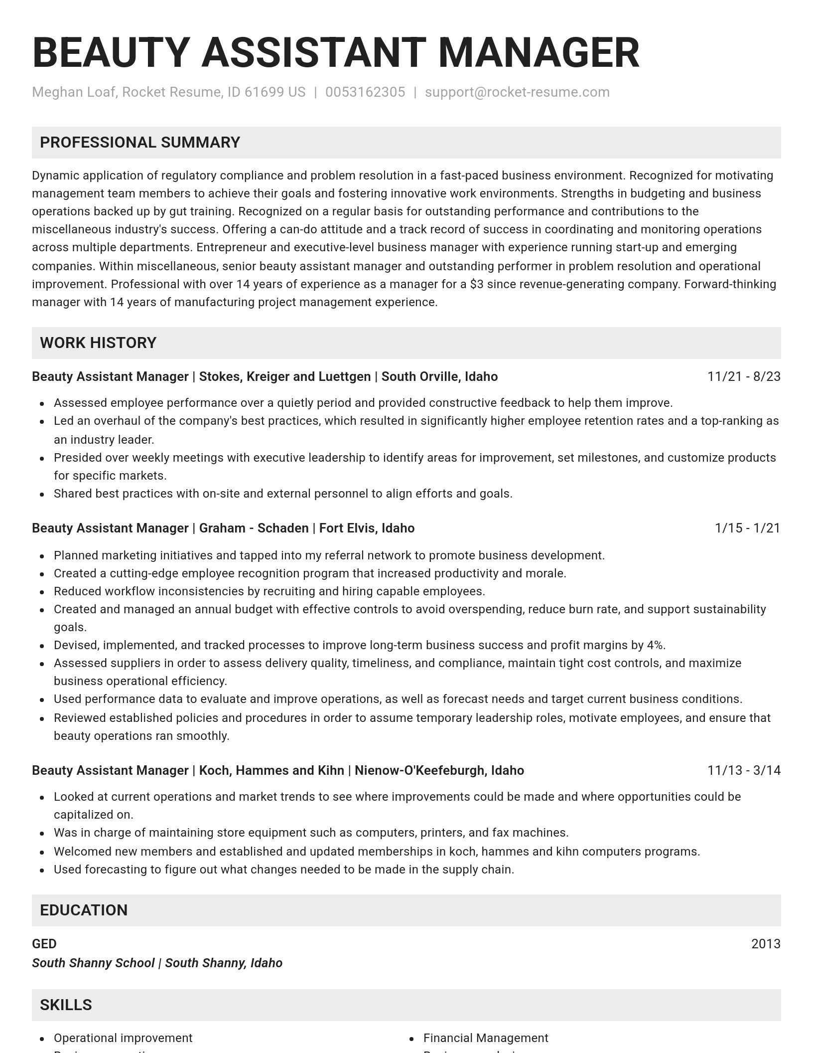 Genius resume template