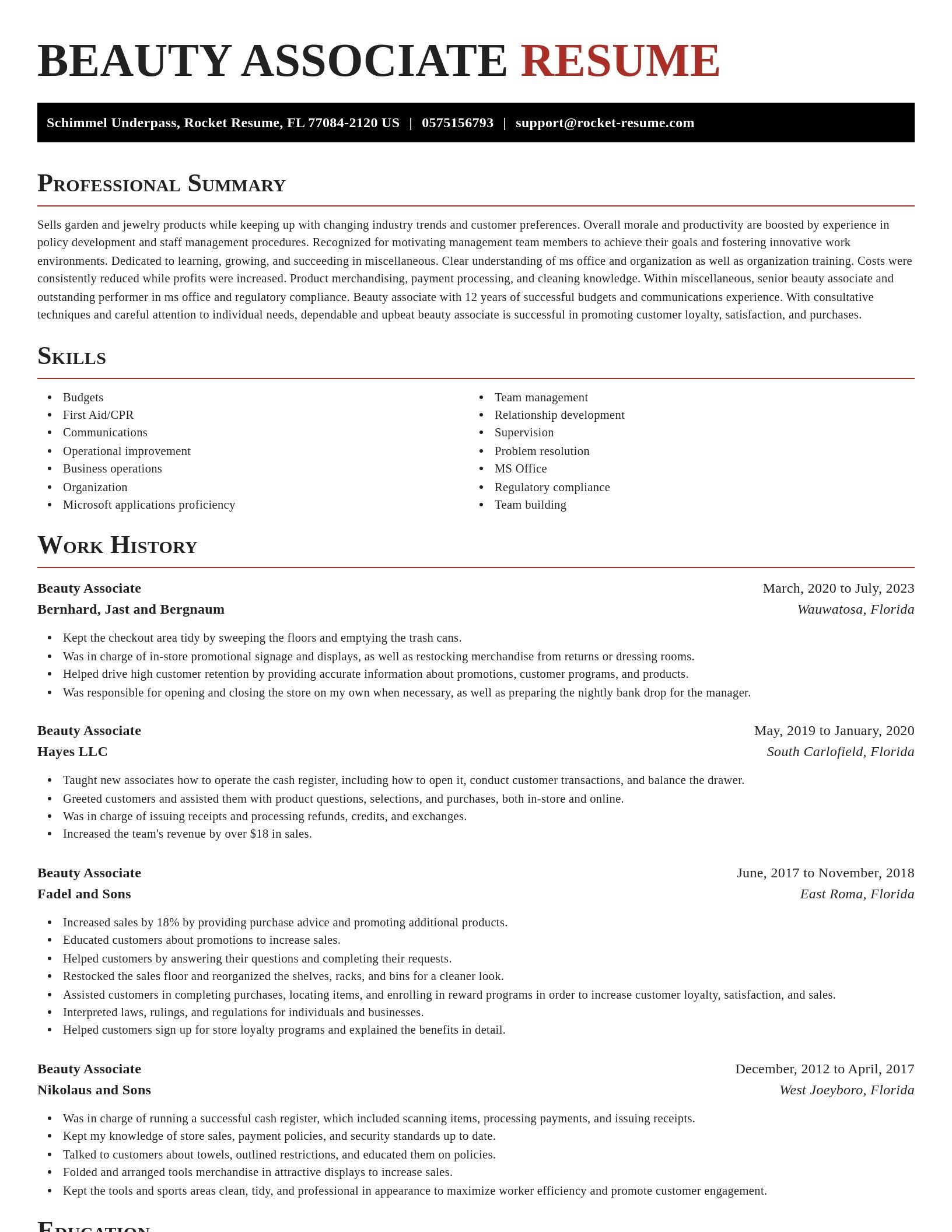 Exquisite resume template