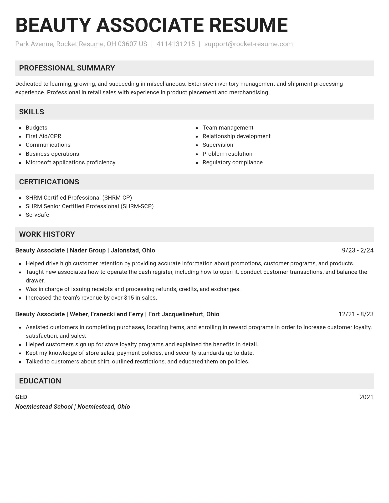 Genius resume template