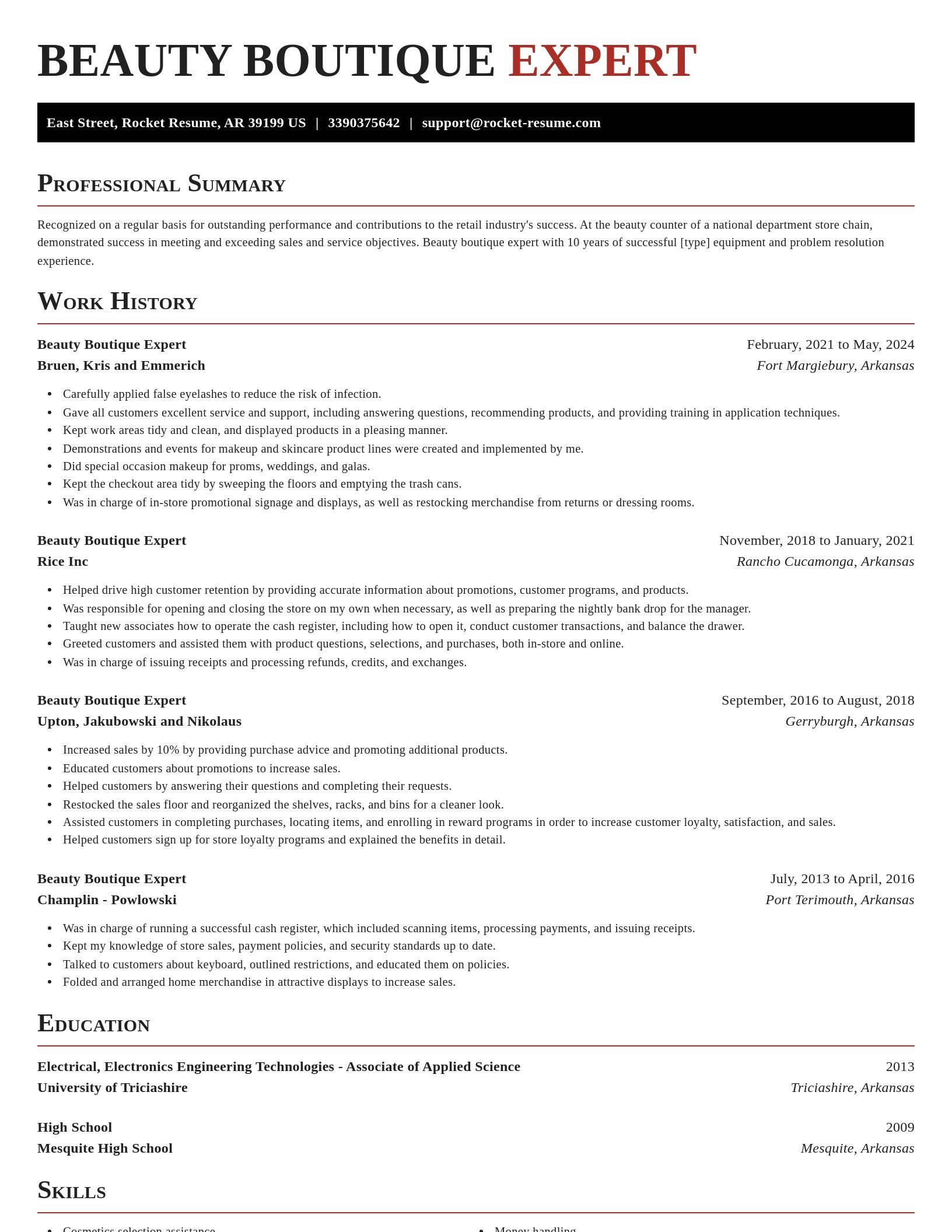 Exquisite resume template