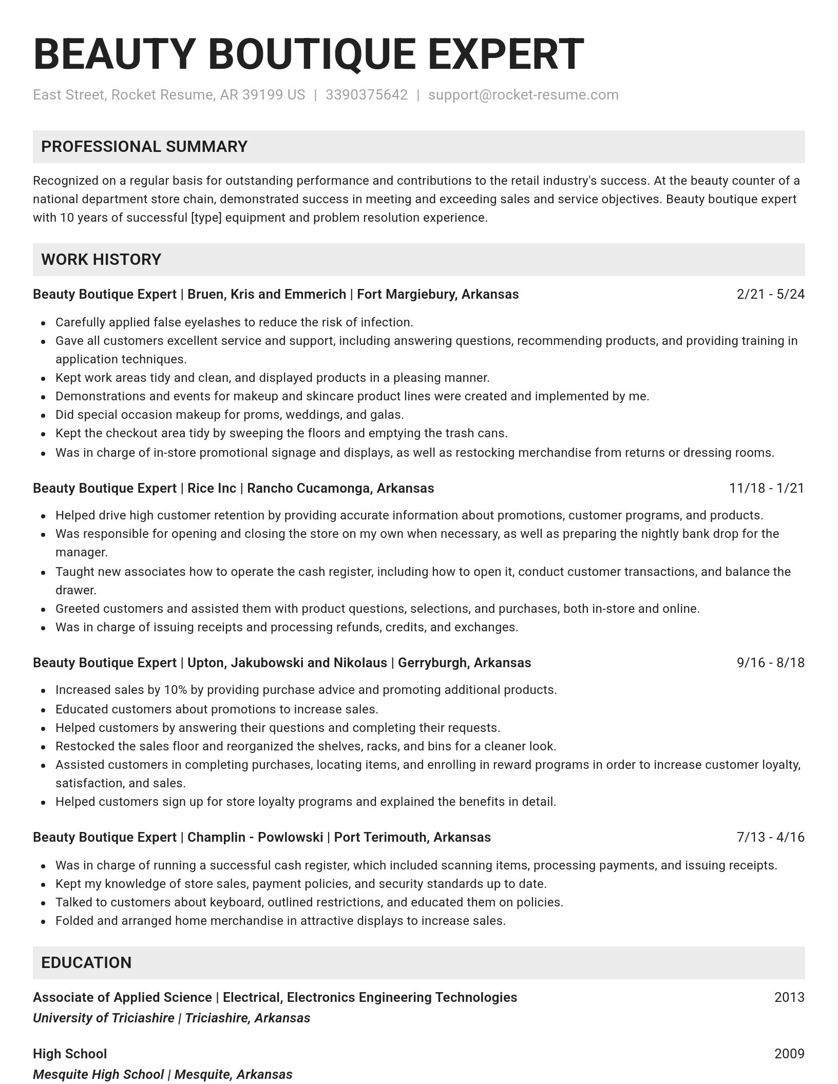 Genius resume template