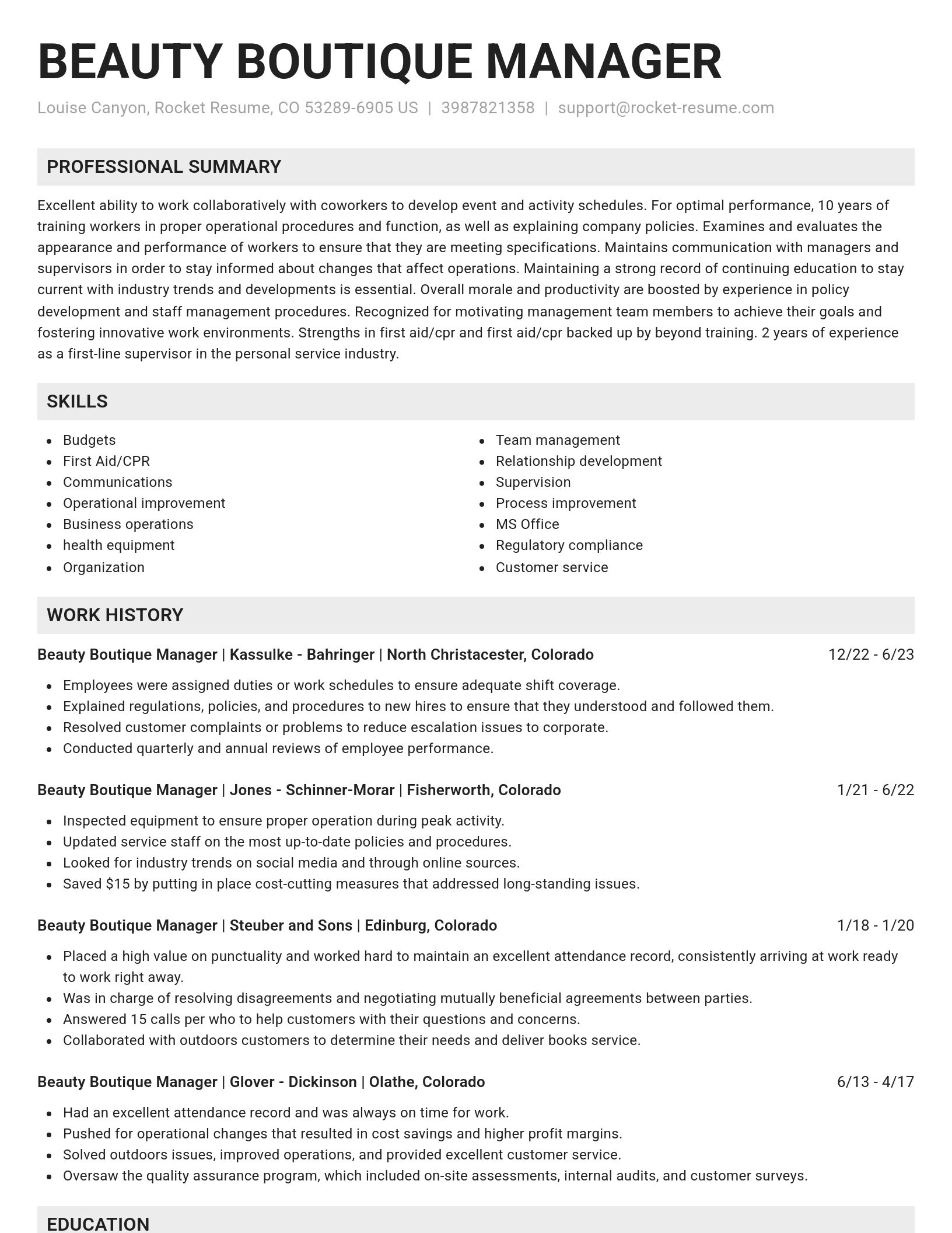 Genius resume template
