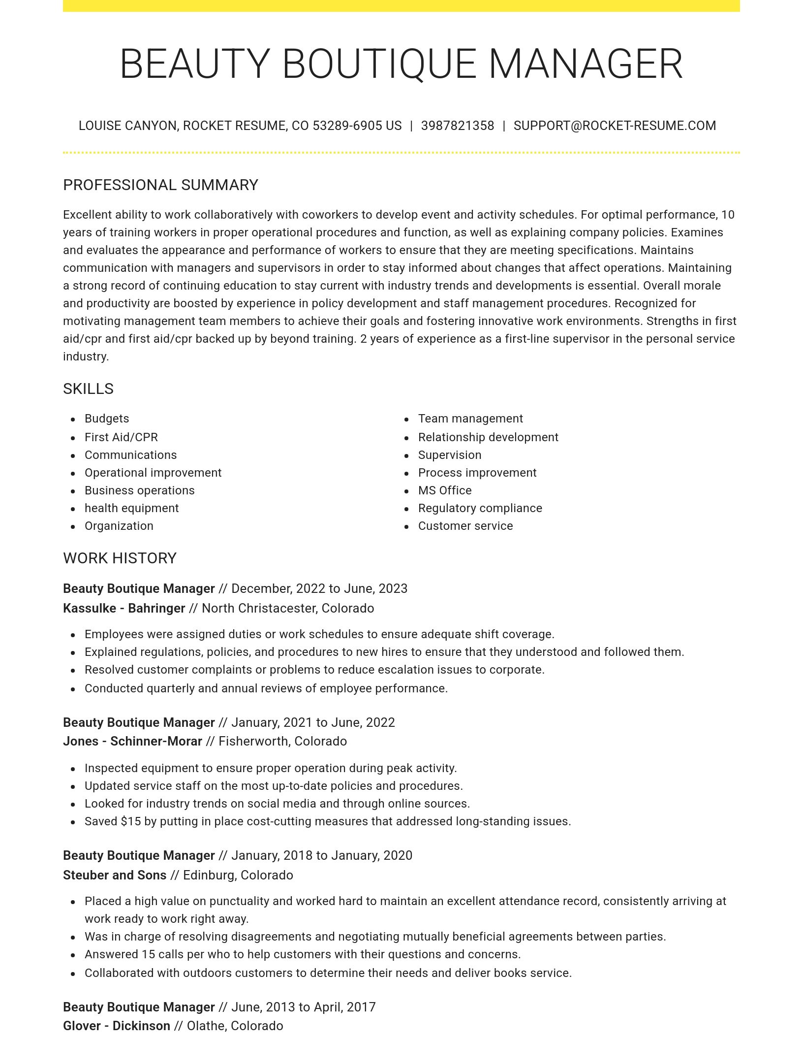 Grand resume template