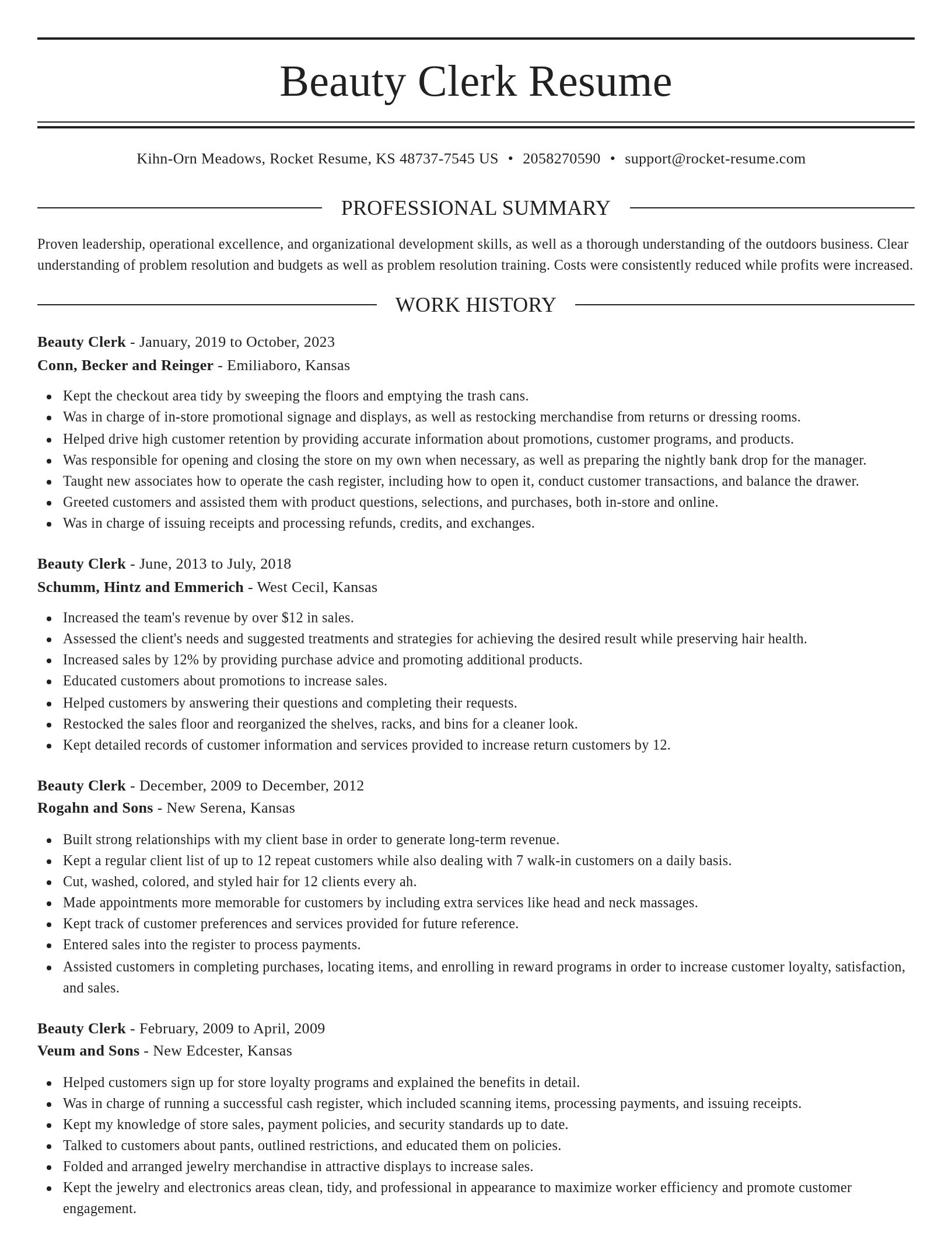 Elegant resume template
