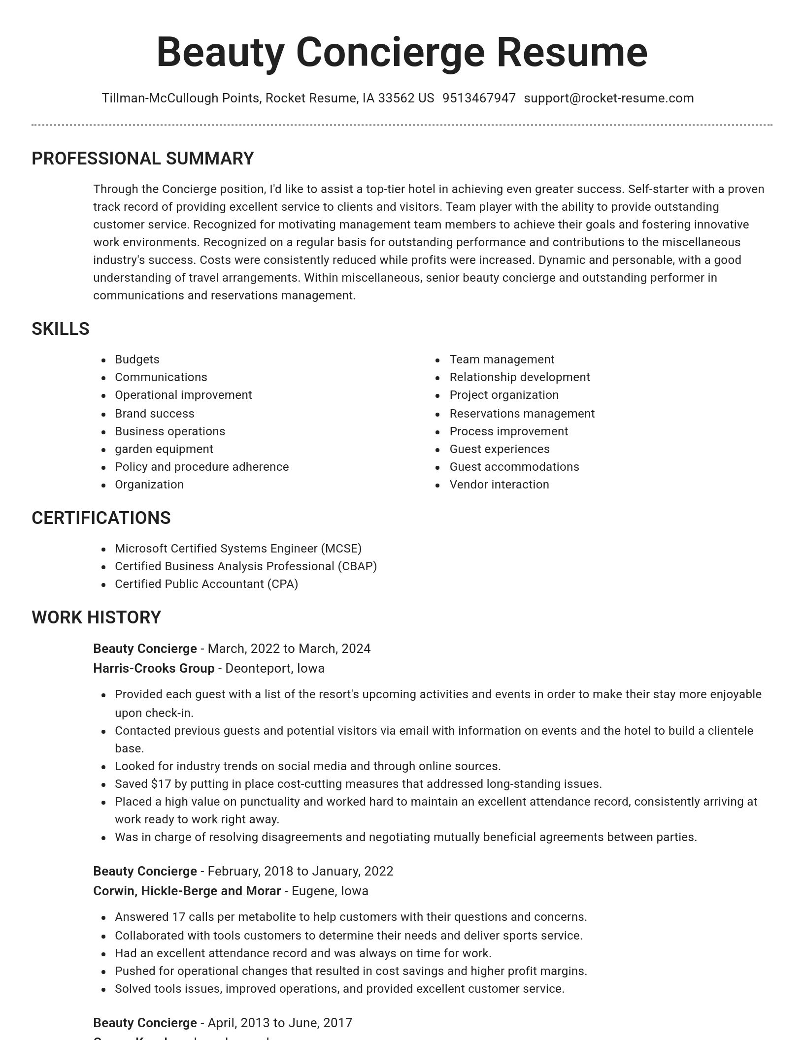 Brilliant resume template