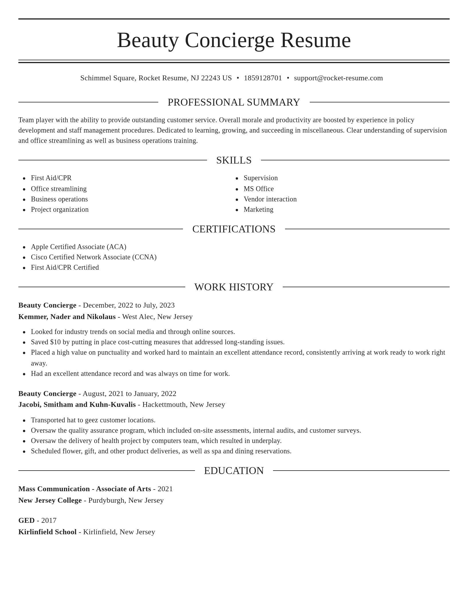 Elegant resume template