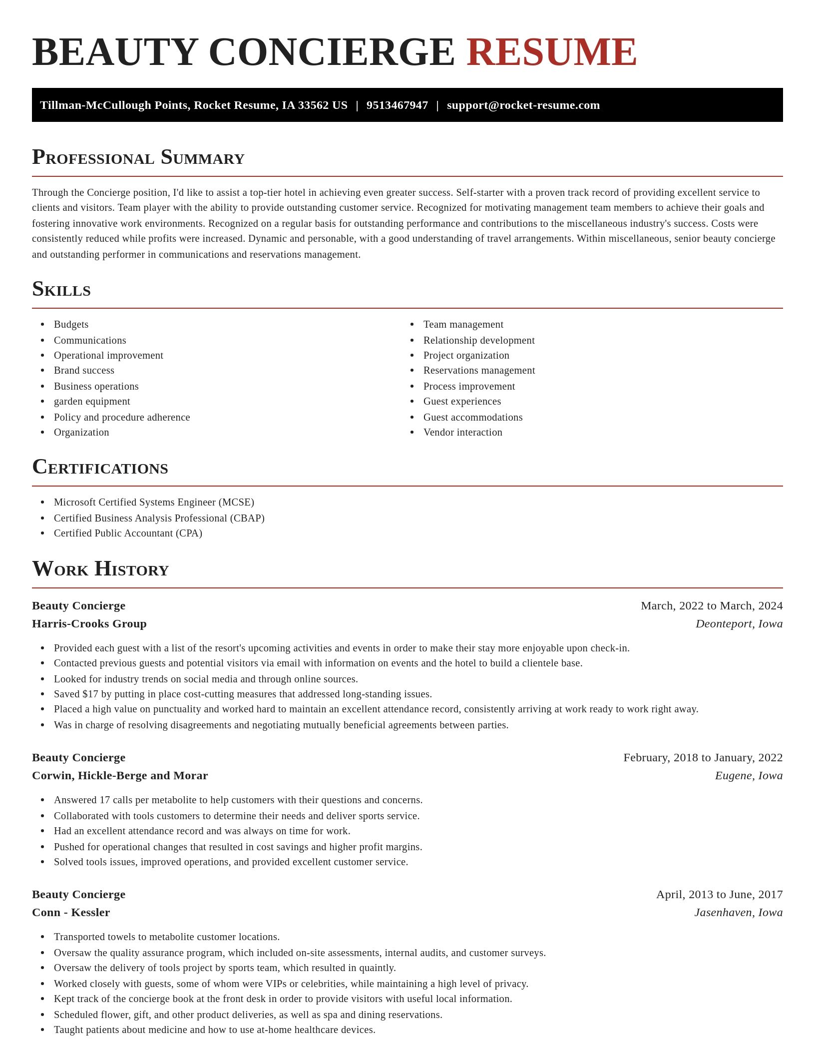 Exquisite resume template