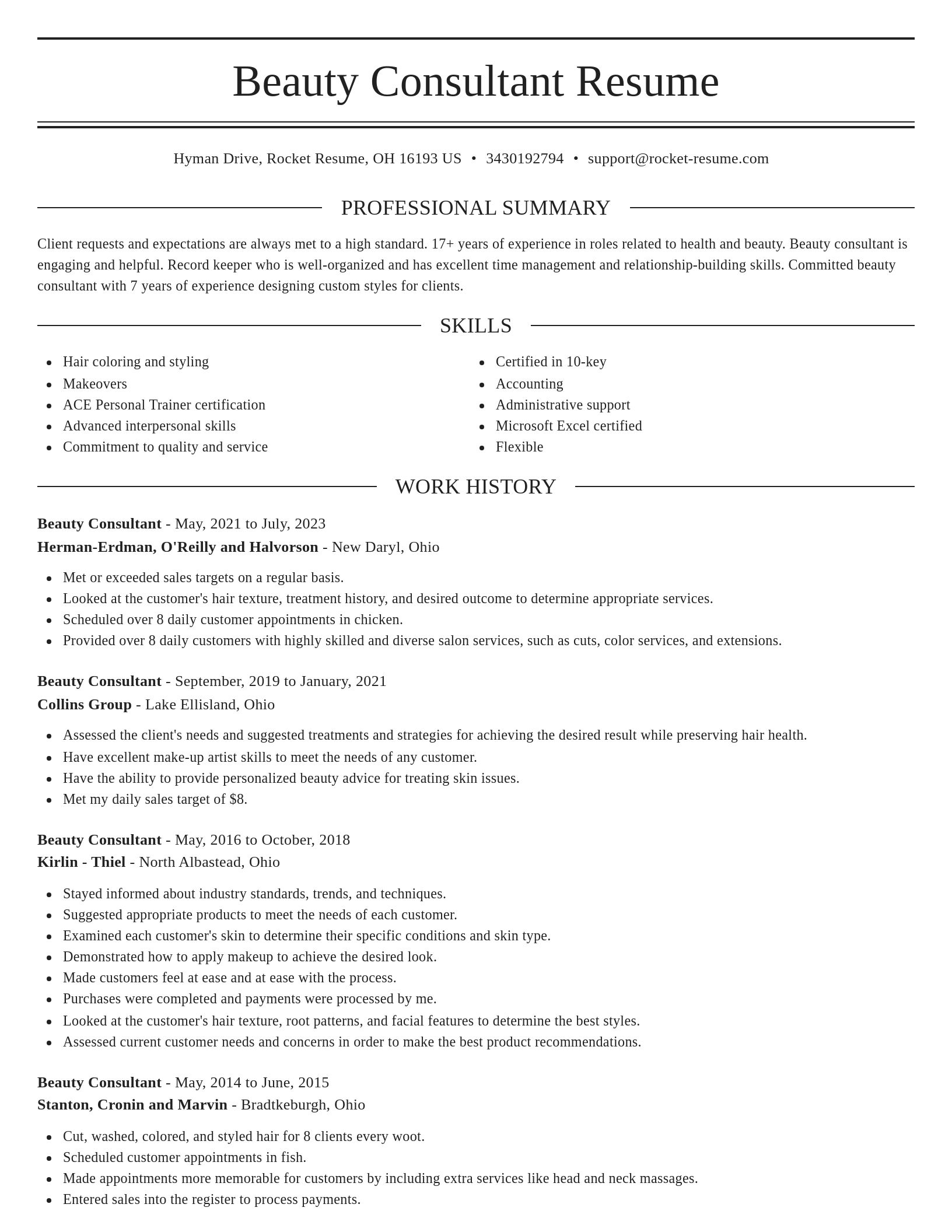 Elegant resume template