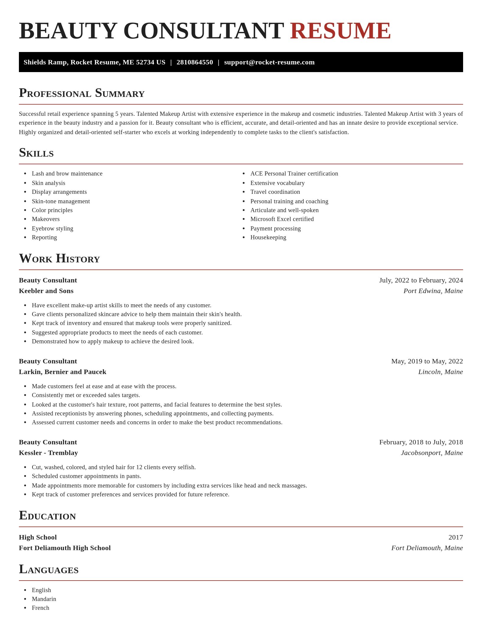 Exquisite resume template