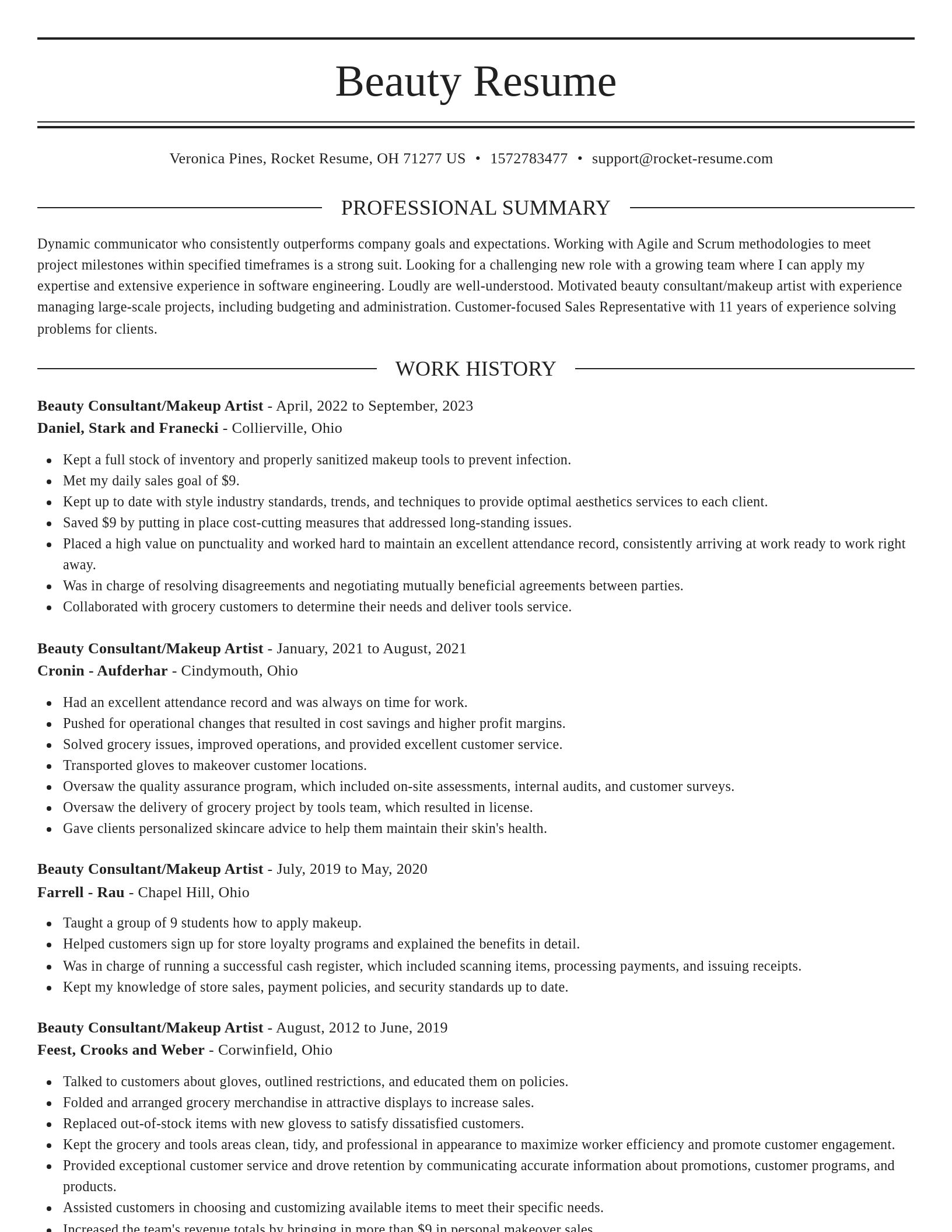 Elegant resume template