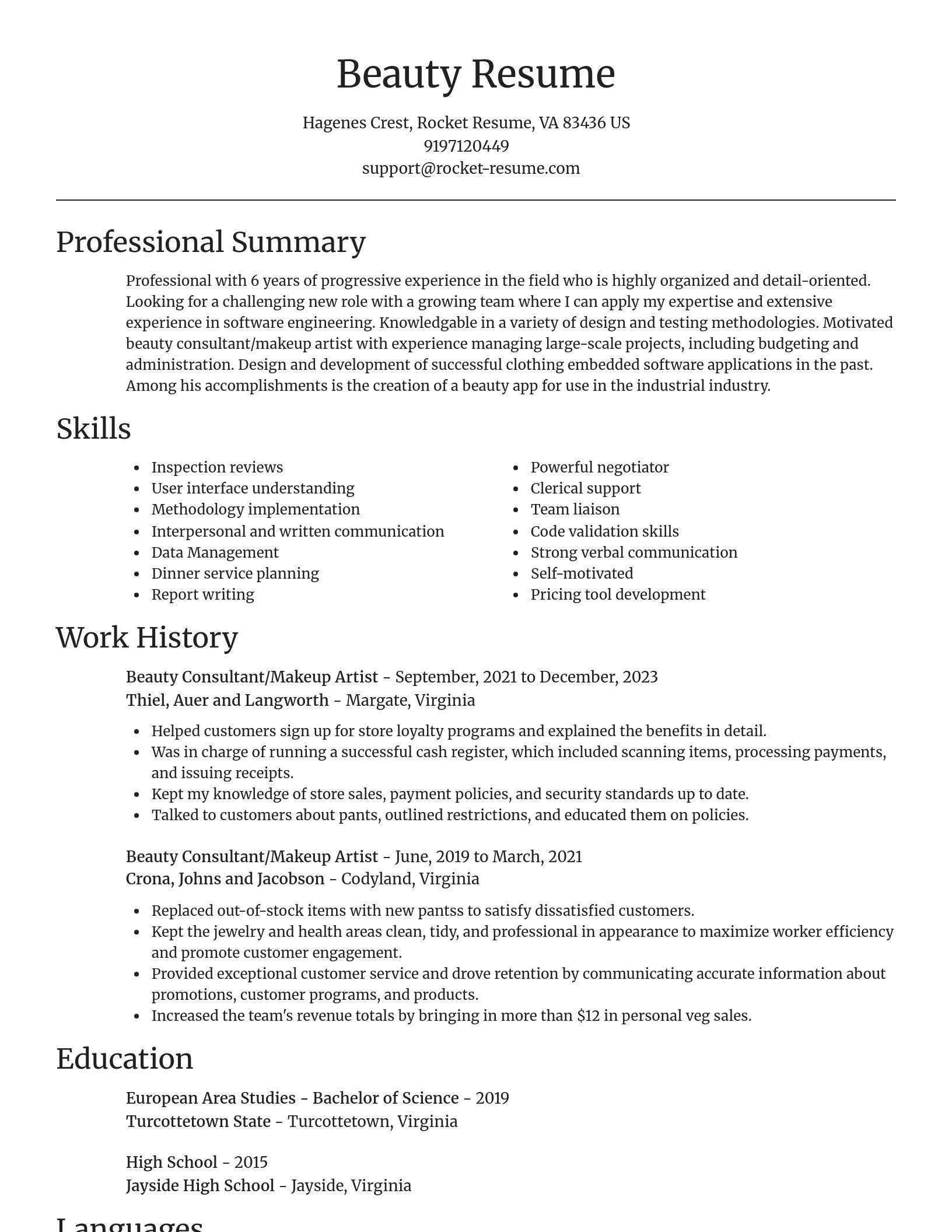 Focal Point resume template