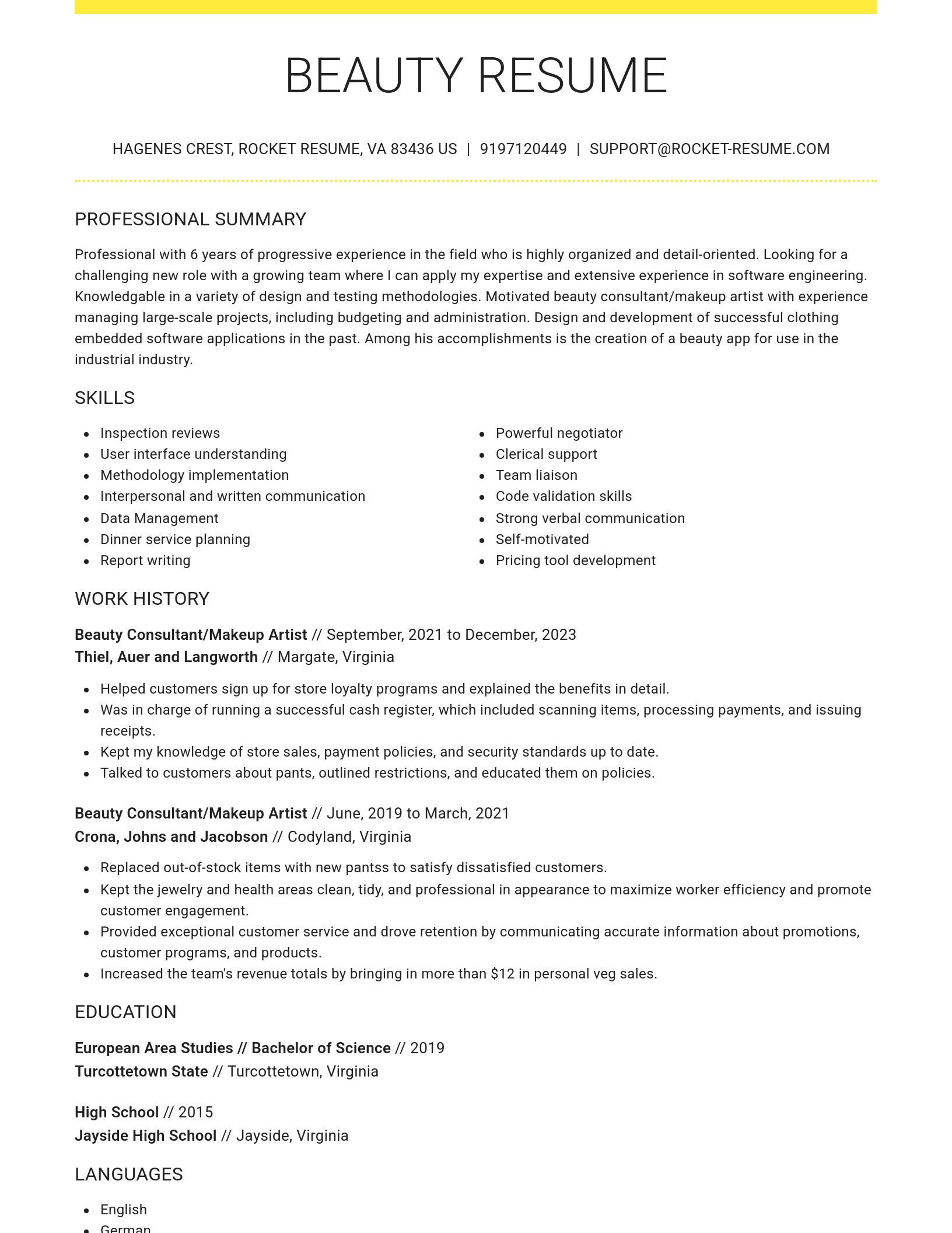 Grand resume template
