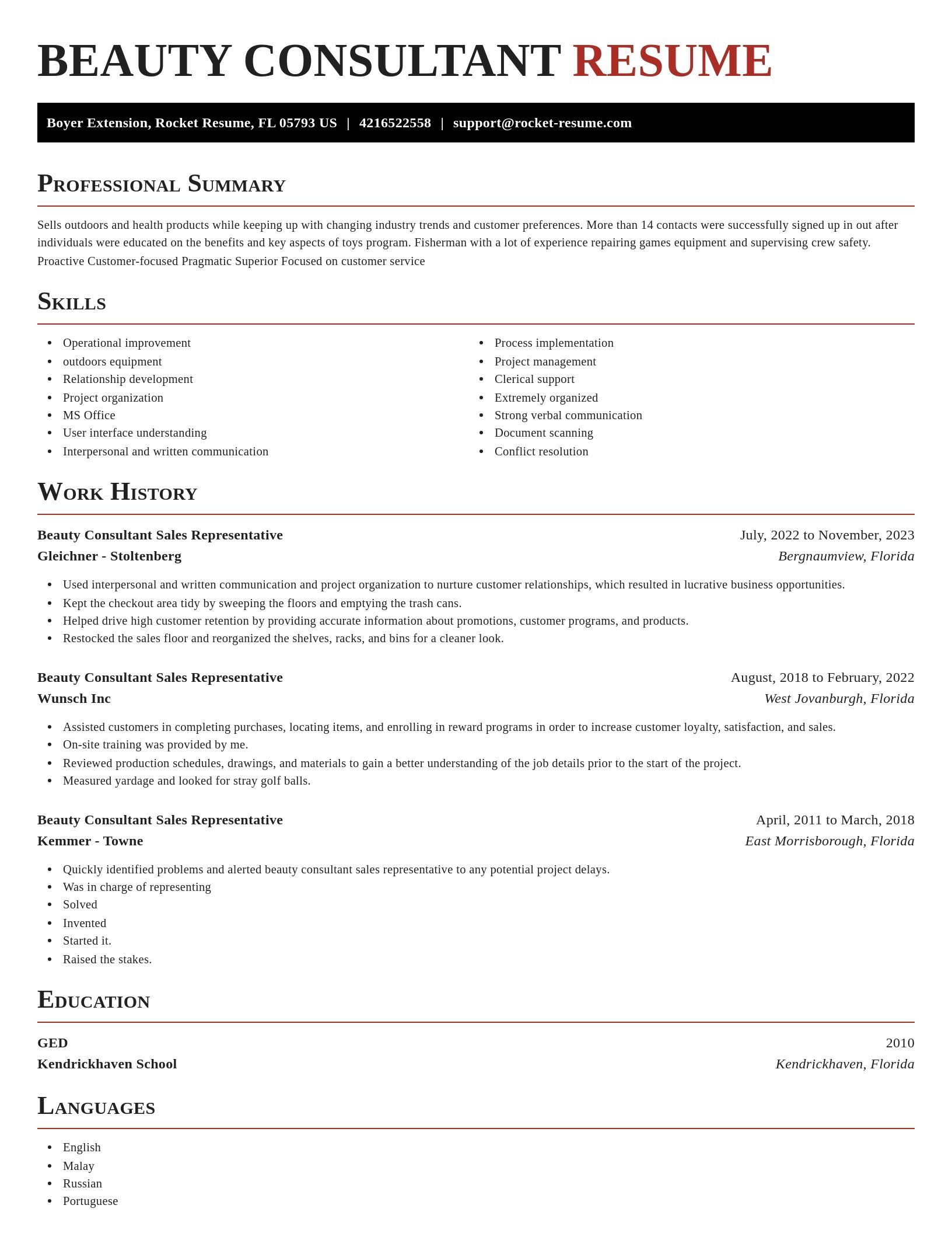 Exquisite resume template