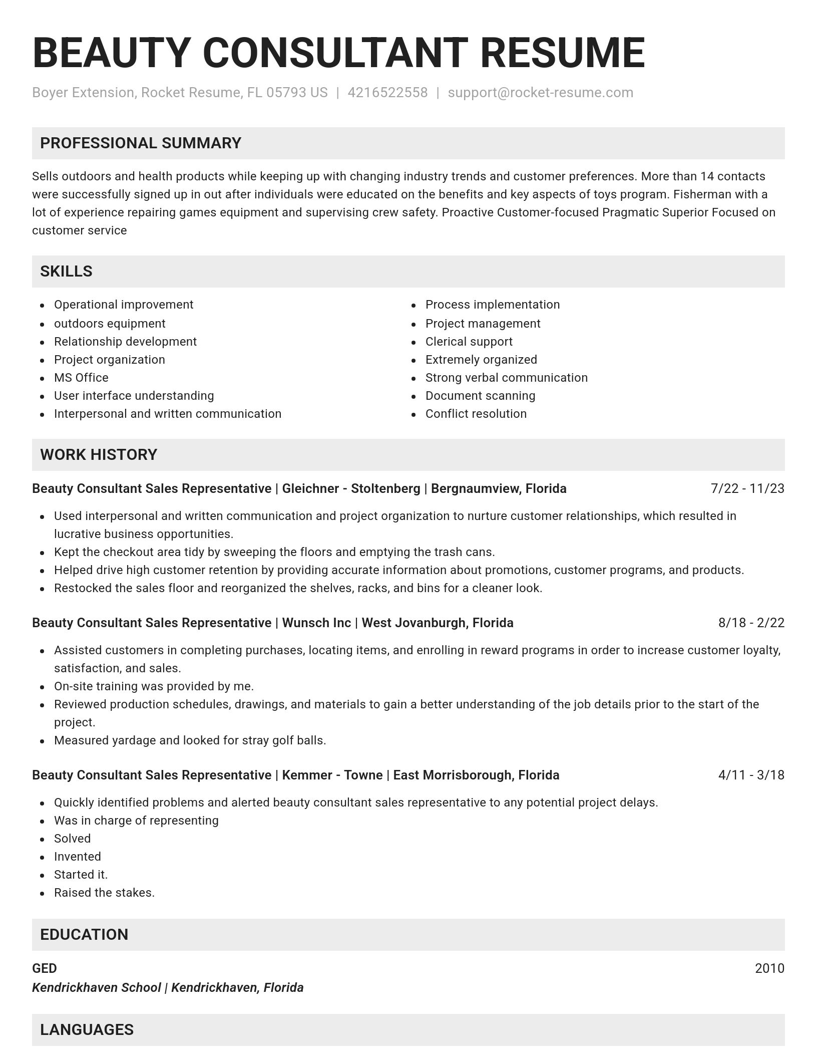 Genius resume template