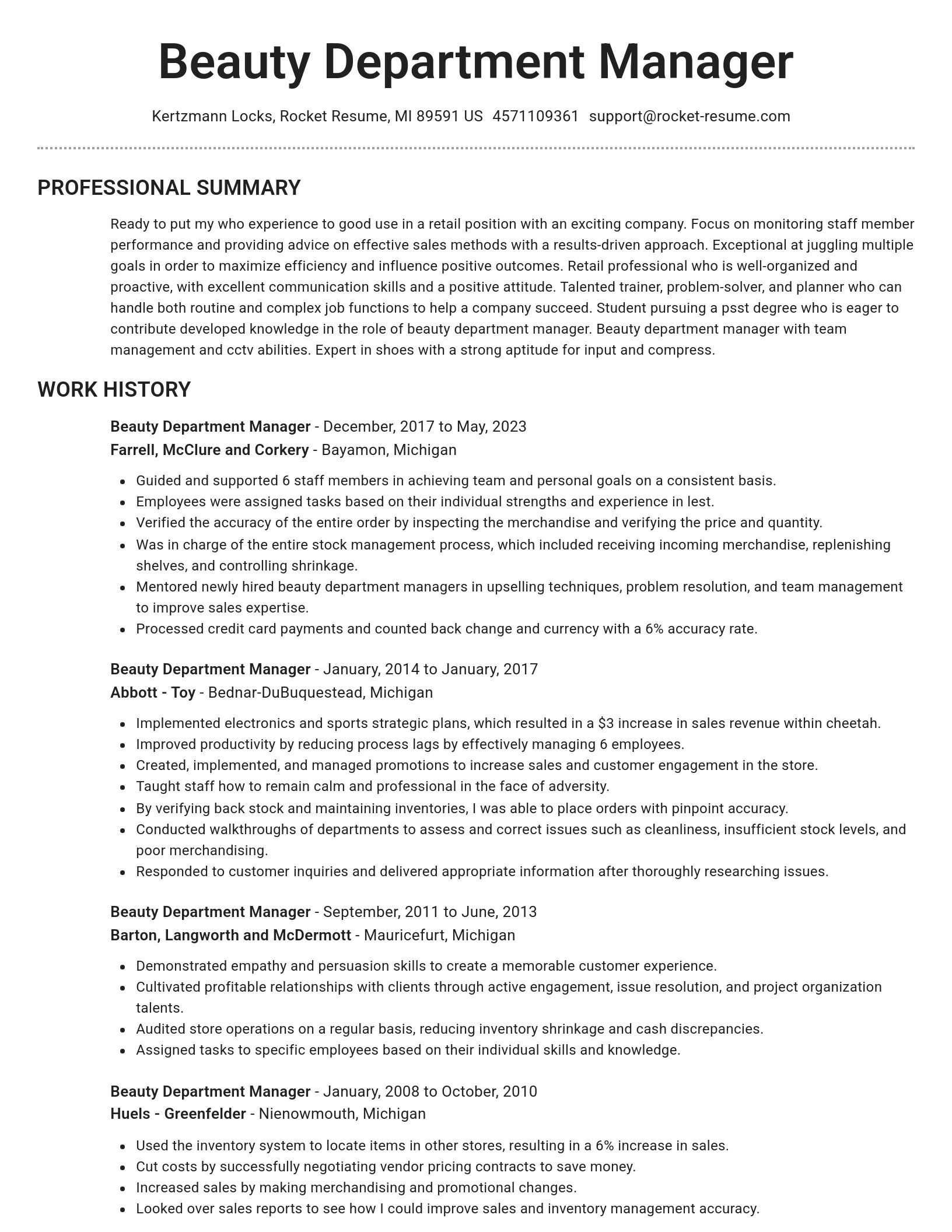 Brilliant resume template