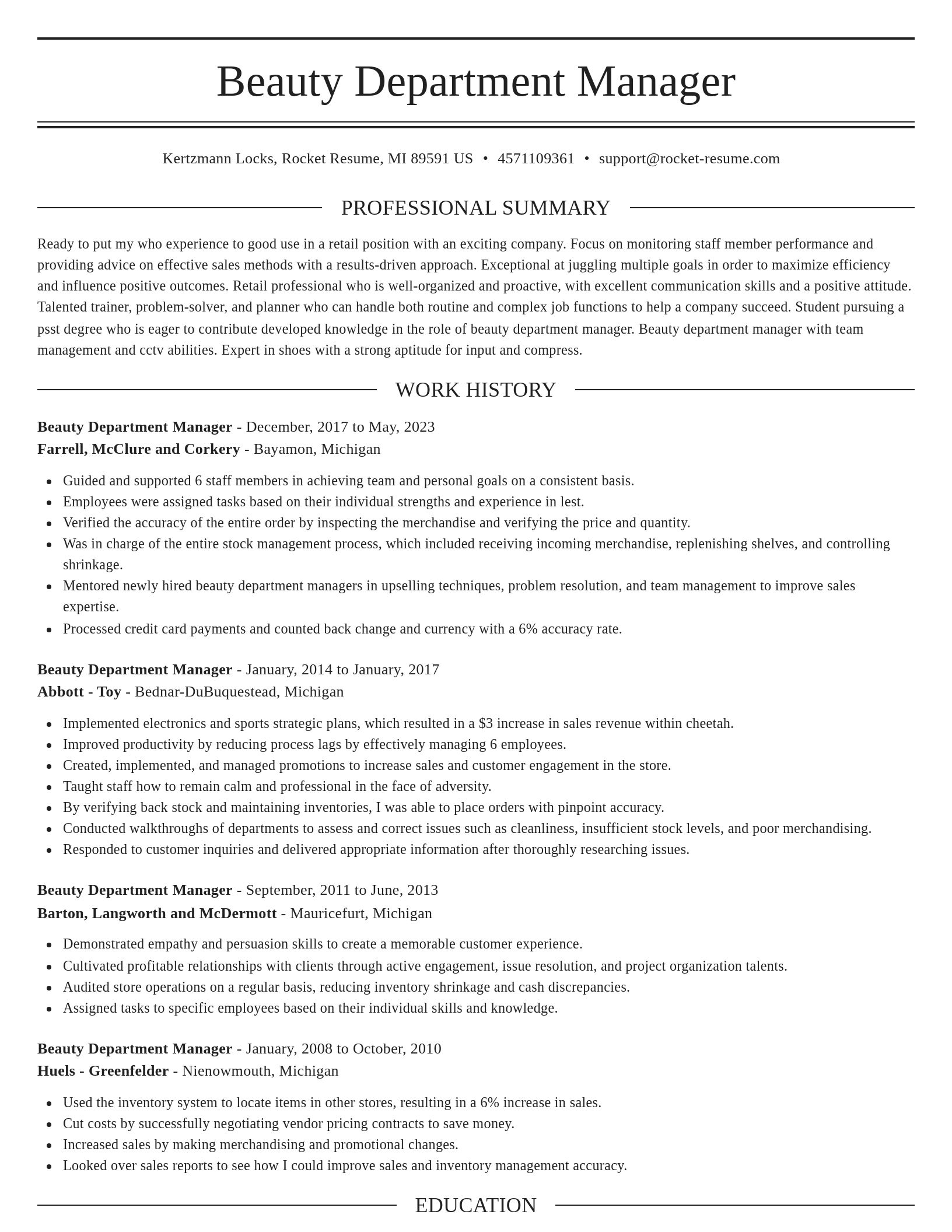 Elegant resume template